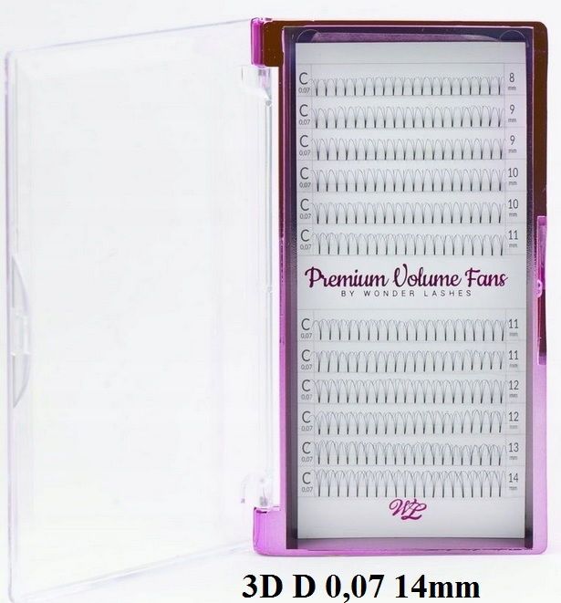  Slay wimpern 4d mix mischen d 0,07mm 8-14 wonder lashes wonderlashes volume fans