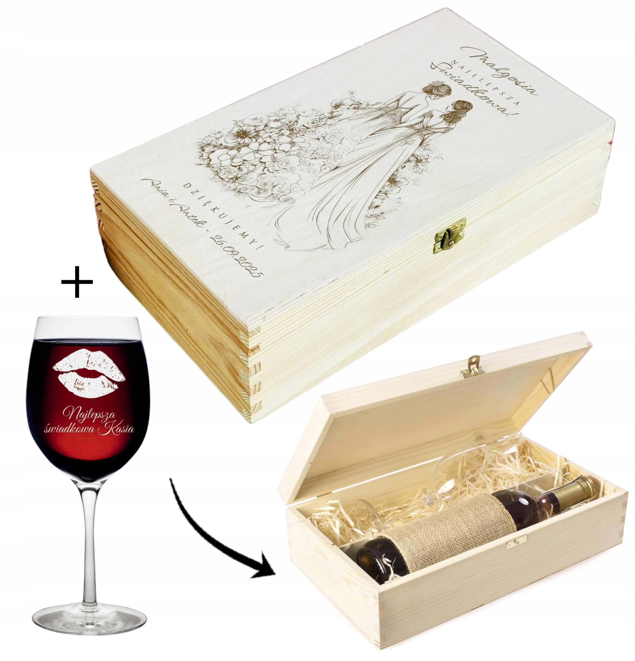  Thanks witnesses gift set box for alcohol + cup