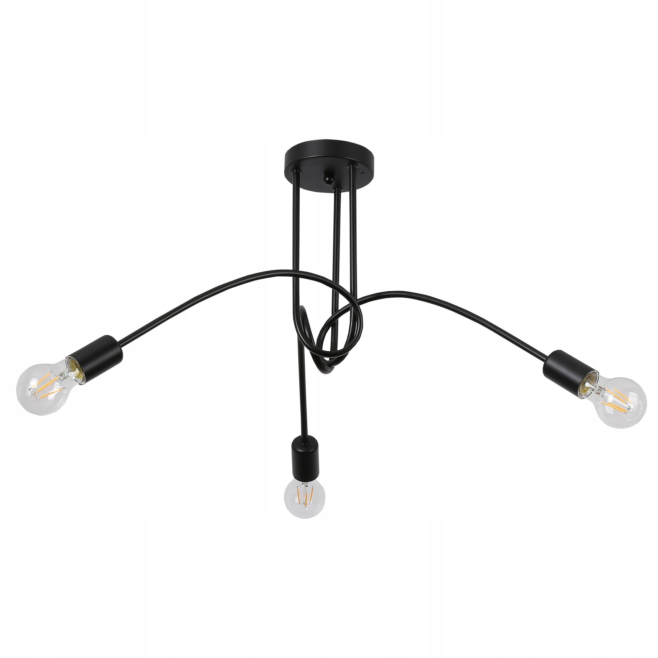  Deckenlampe hängend lampe wandleuchte rahmen 6x nr. e27 70cm led schwarz