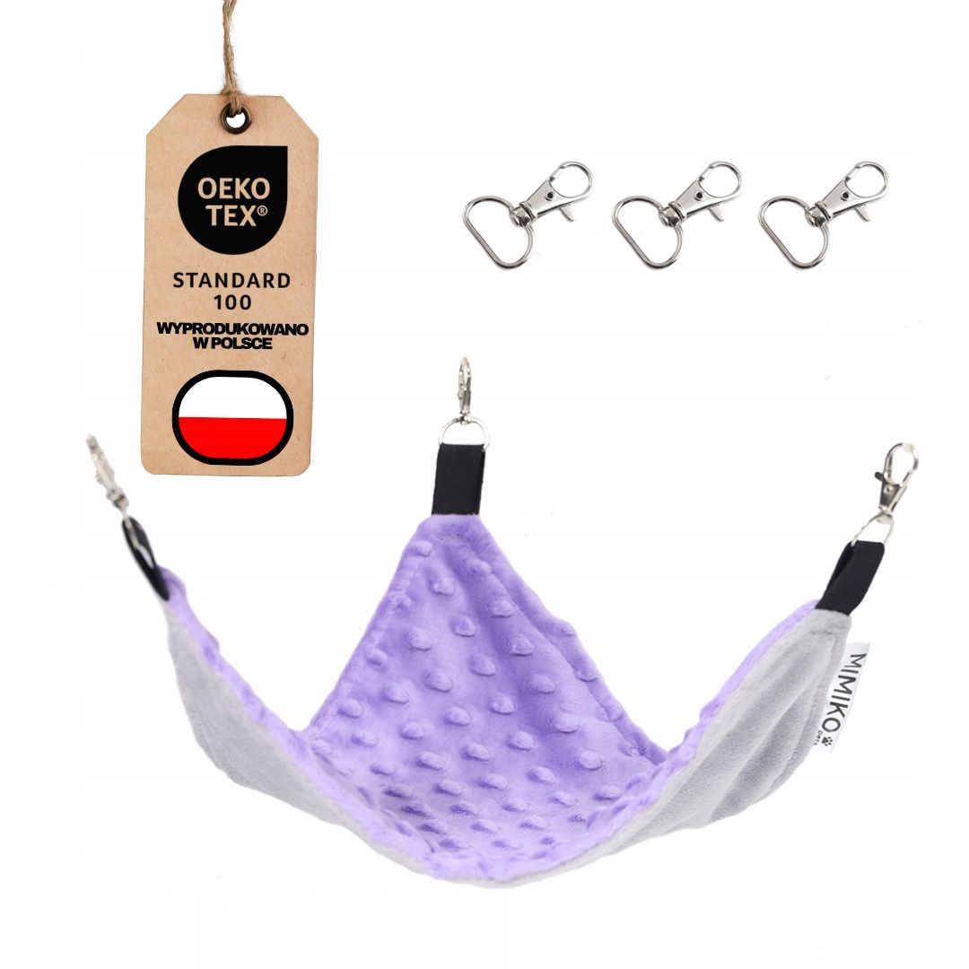  Hängematte nagetier käfig hängend dreieckig 30cm - minzfarbe grau