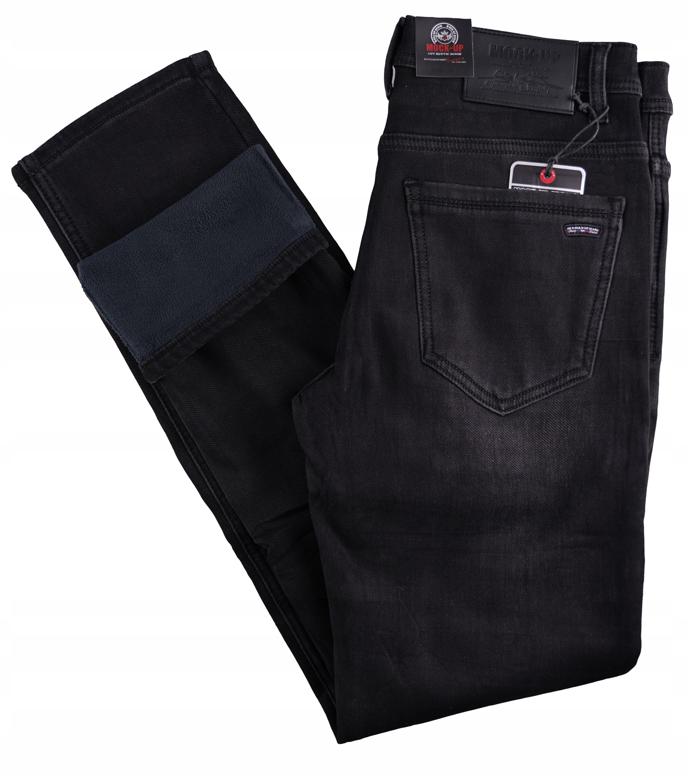  Herrenhosen jeans isoliert vlies warm jeans graphit w34 90-96 cm