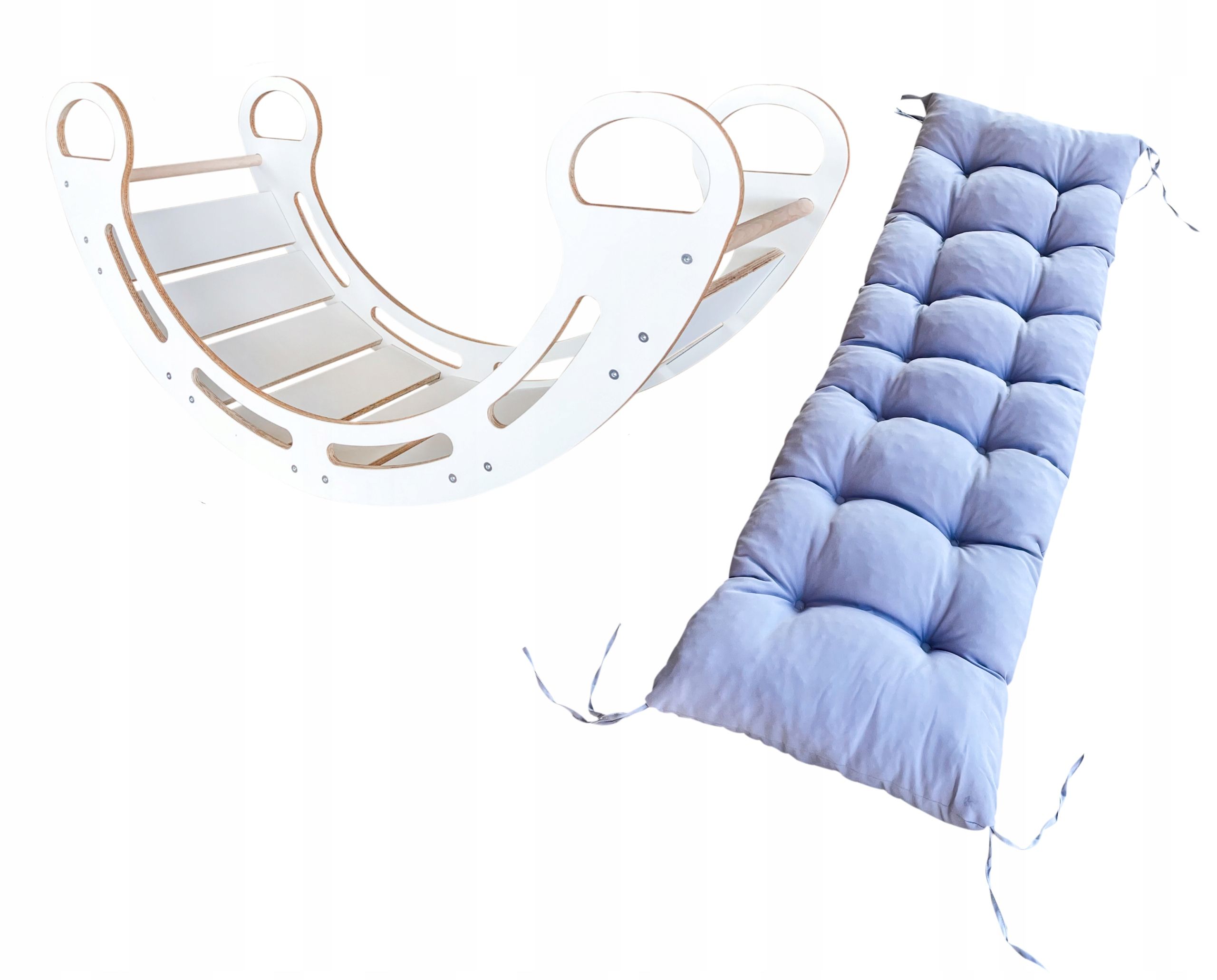  Swing white 85 cm + velour pillow beige montessori