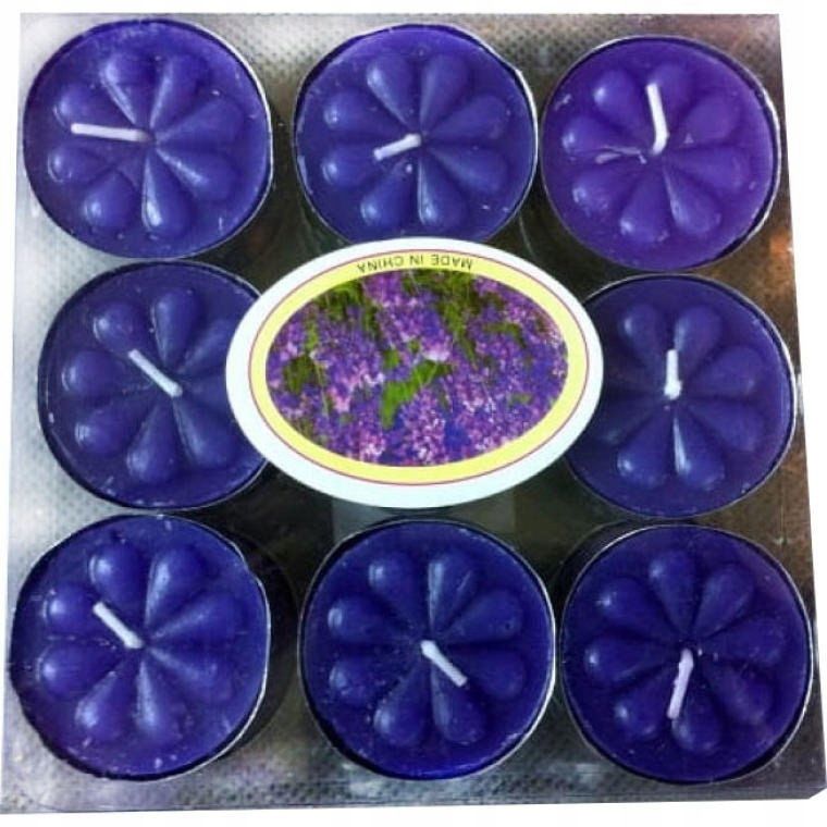  Množina 18 vonný sviečky tealight s vôňou levandule 12x12 centimeter
