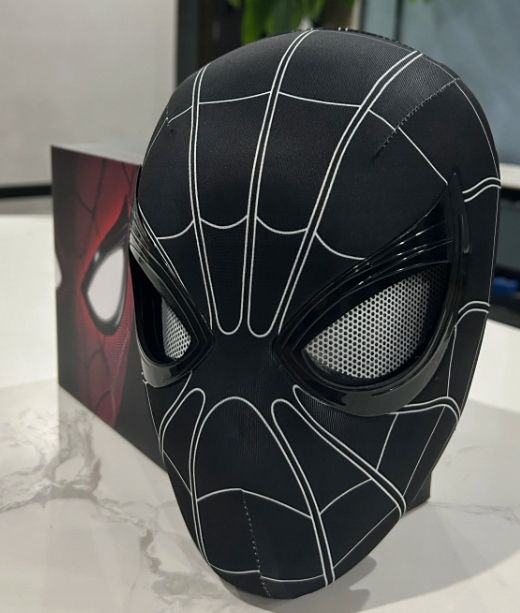  Ac jm mask moving eyes spiderman plastic cosplay party halloween black