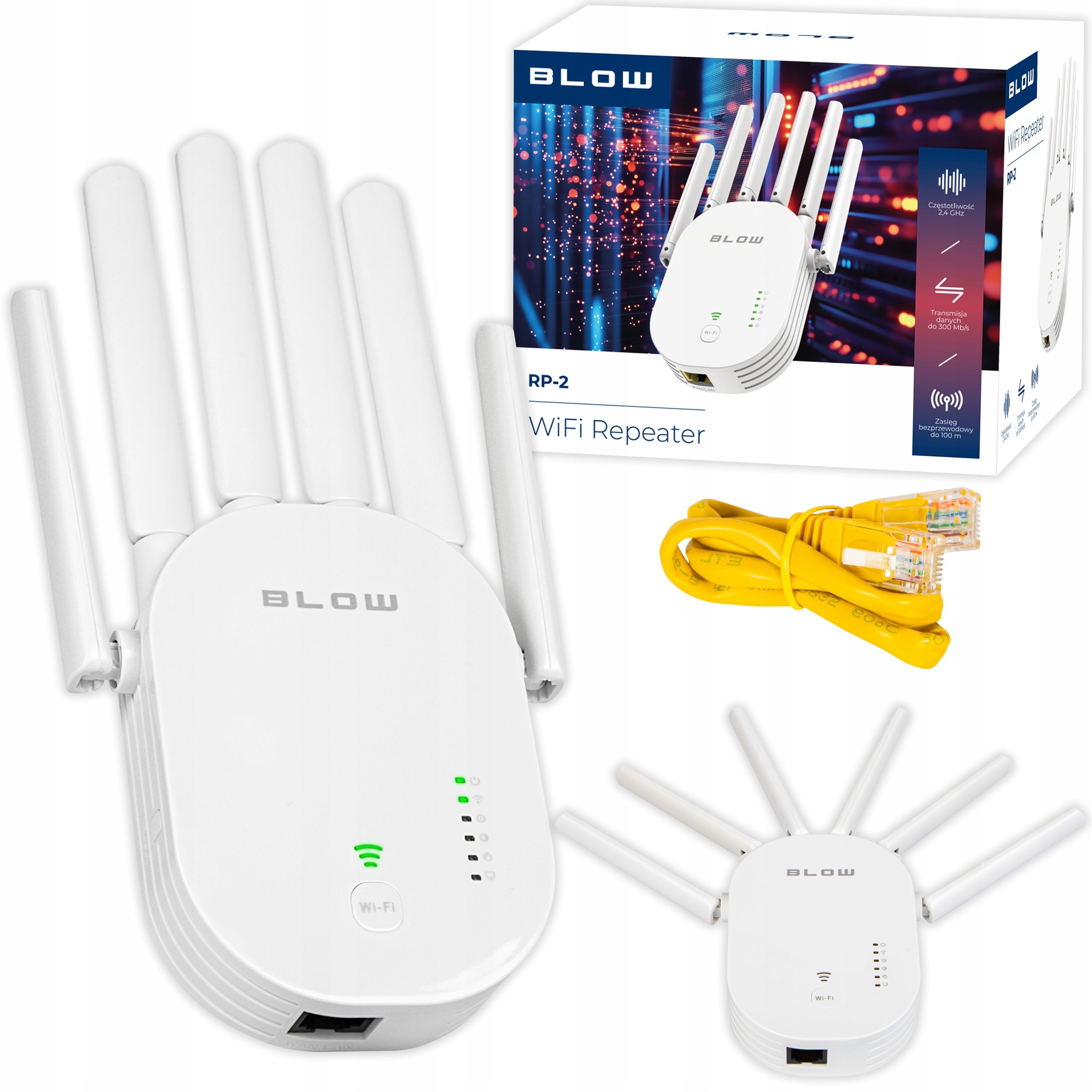  Solidní zesilovač signálu wi-fi 300 mb/s rj-45 2.4ghz wps router access point