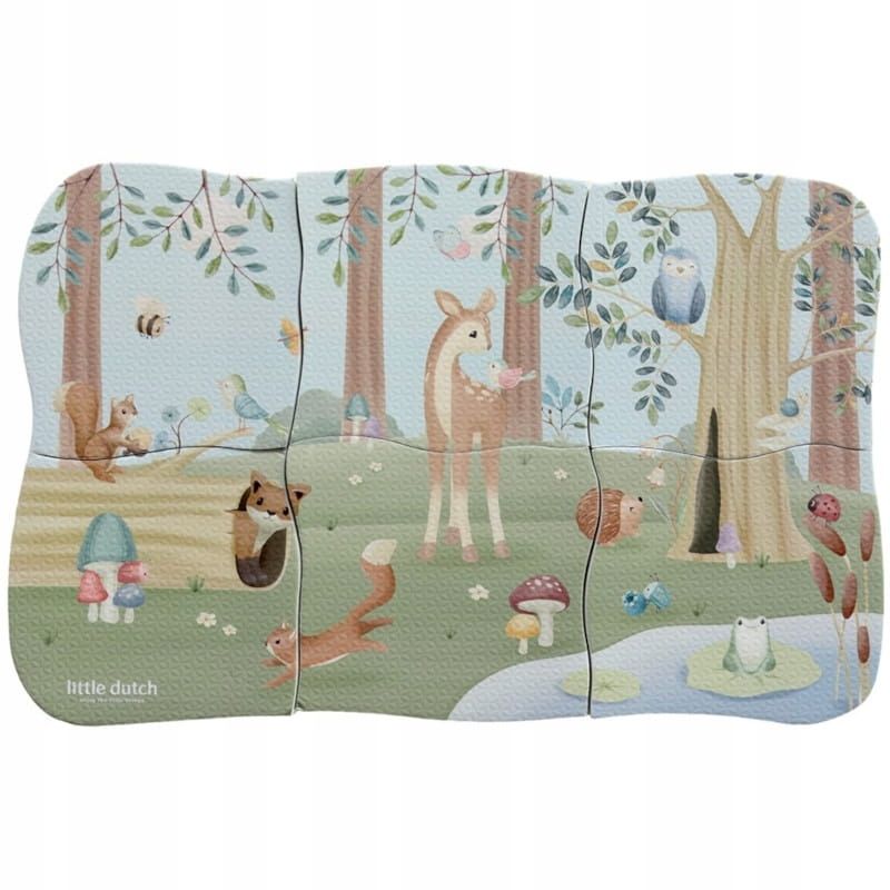  Little dutch washable colored pencils for bathing with templates forest friends