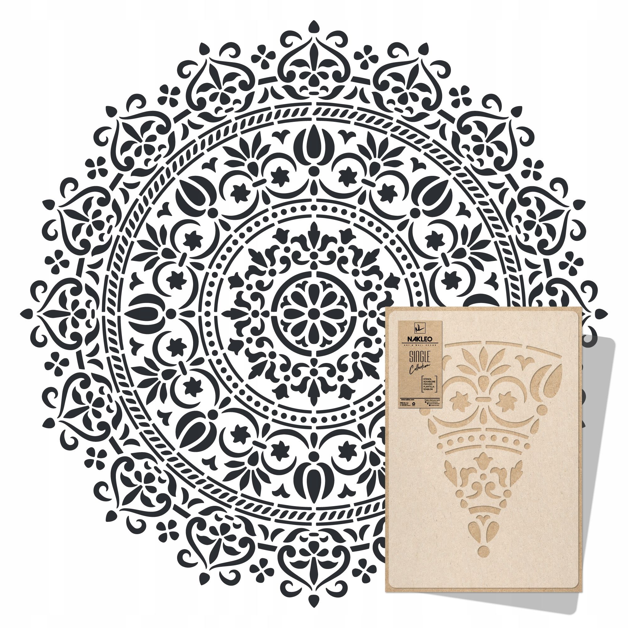  Dažymo trafaretas mandala m sr. 61 cm tinkavimo daugkartinio naudojimo tinkas betonas