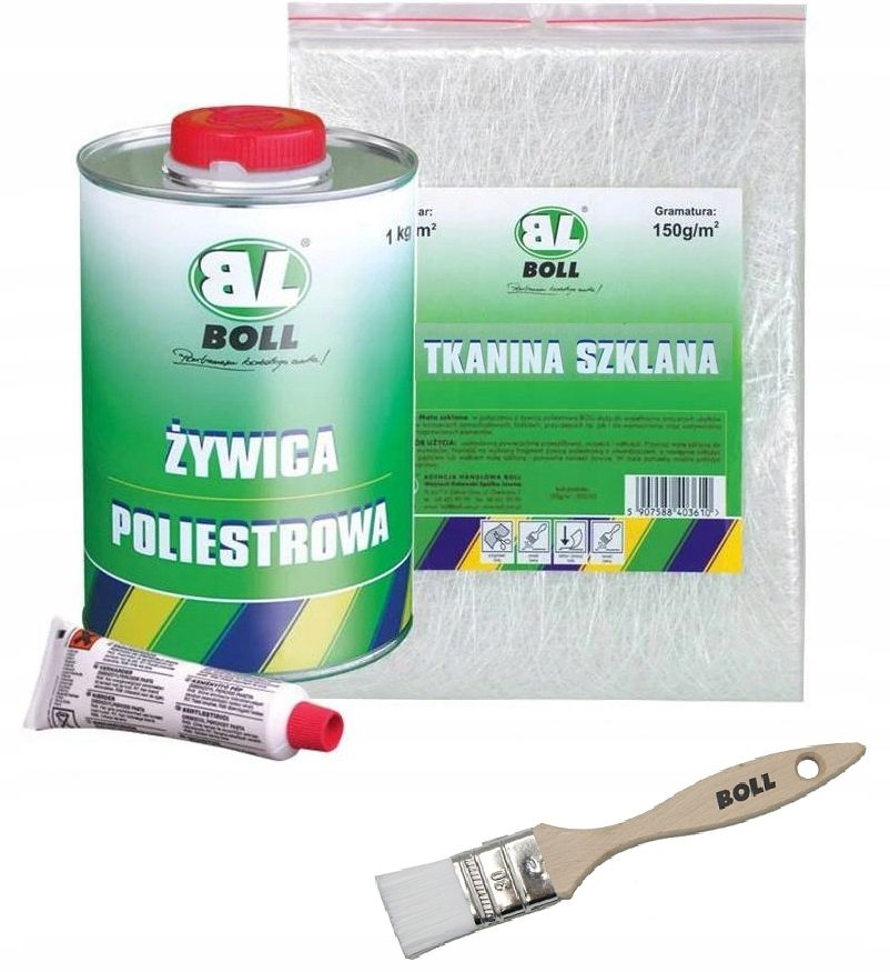  Boll taisymo rinkinys valčių derva 1l kilimėlis teptukas