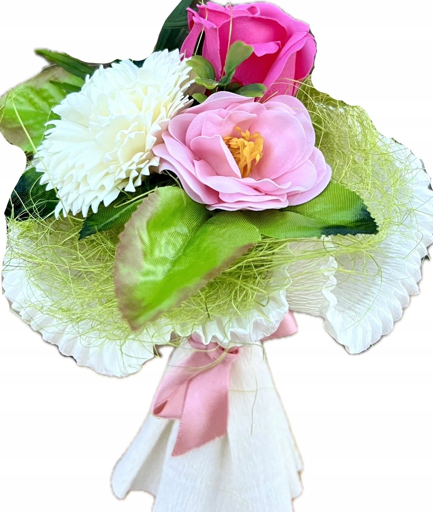 Gift anniversary wedding cake with 4 thick towels flowers roze soap