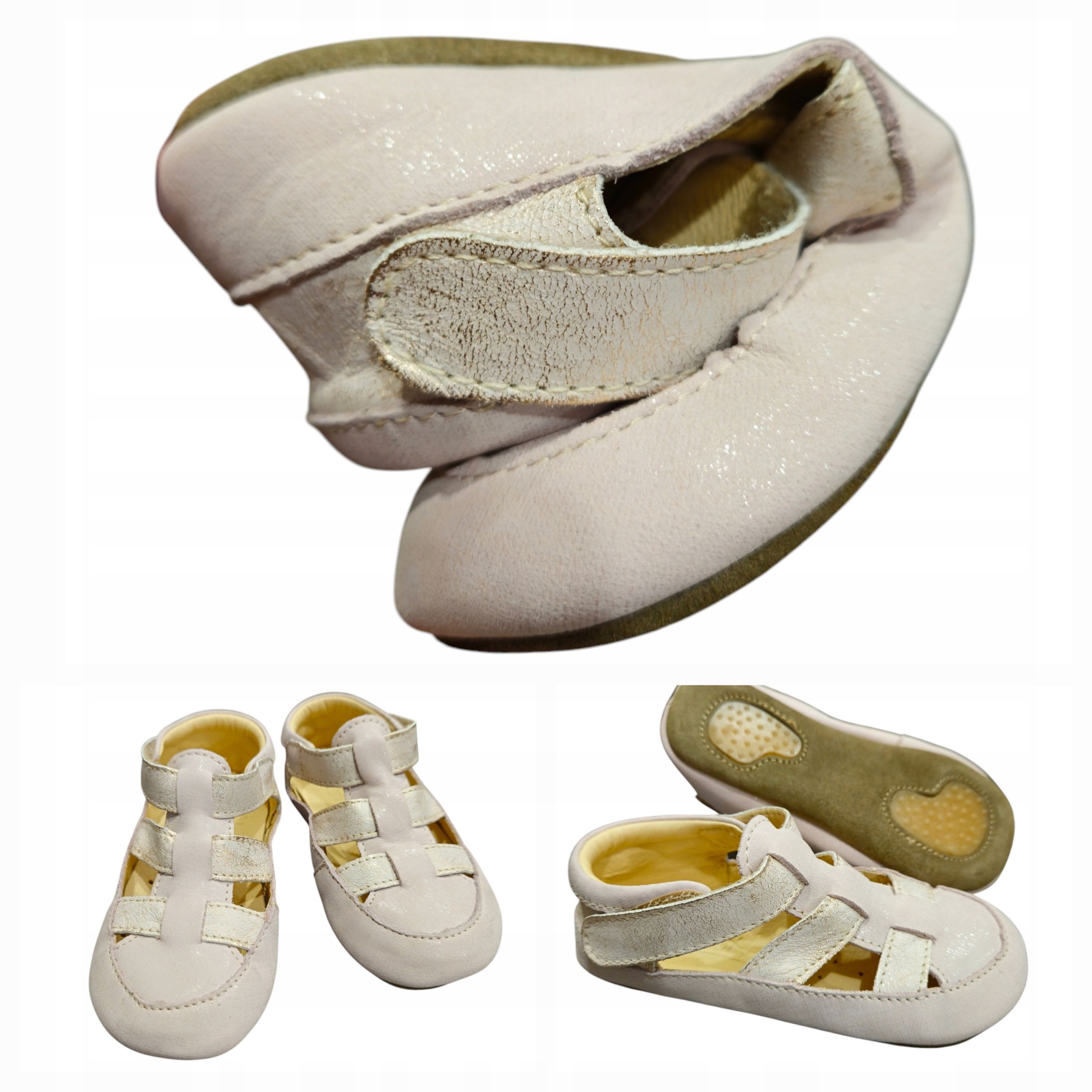  Obex flower bačkory pro dívky barefoot sandály kůže se zapínáním na suchý zip květiny 21