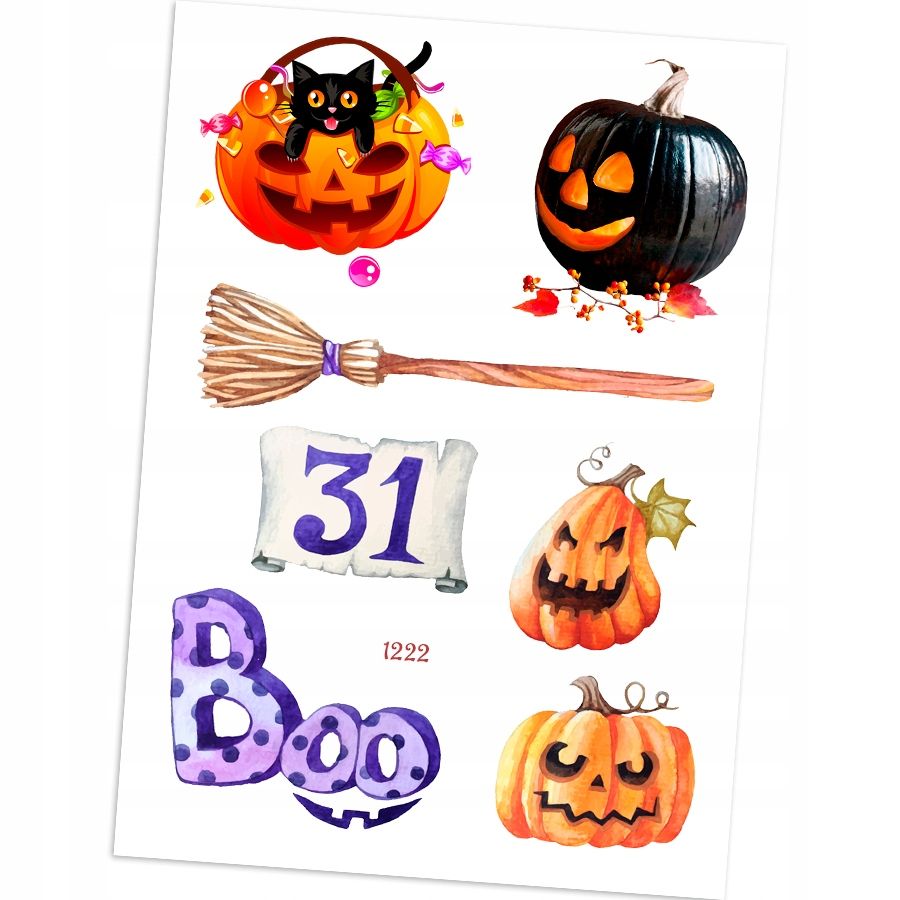  Aufkleber halloween für kinder 7,5x10,5 n203