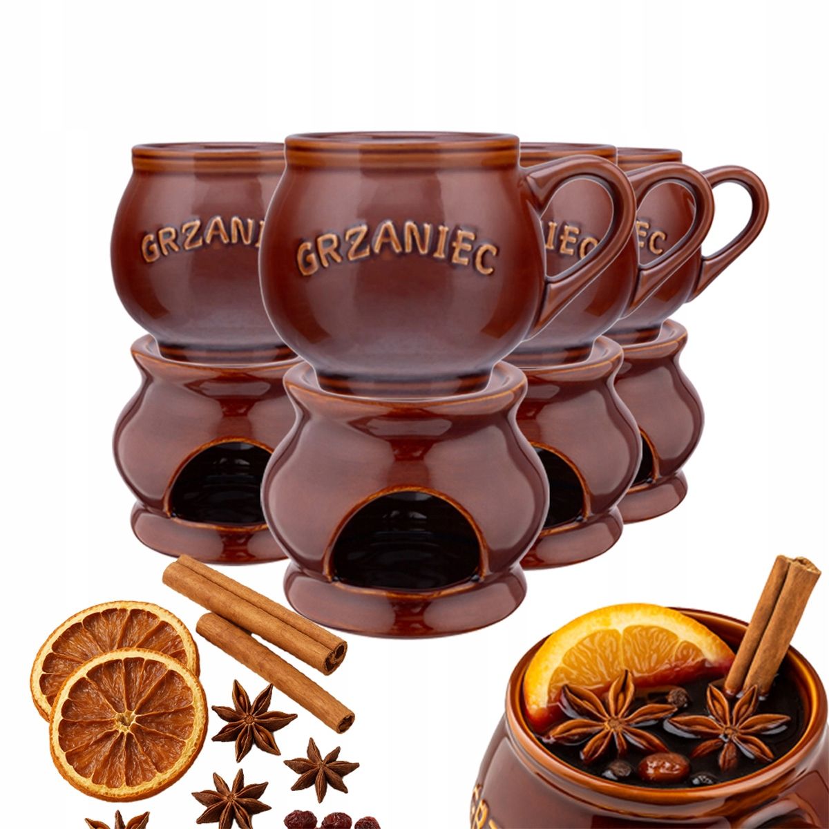  Tassen mit nach gehör für glühwein wein i bier keramik altom design 250 ml 6 pcs.