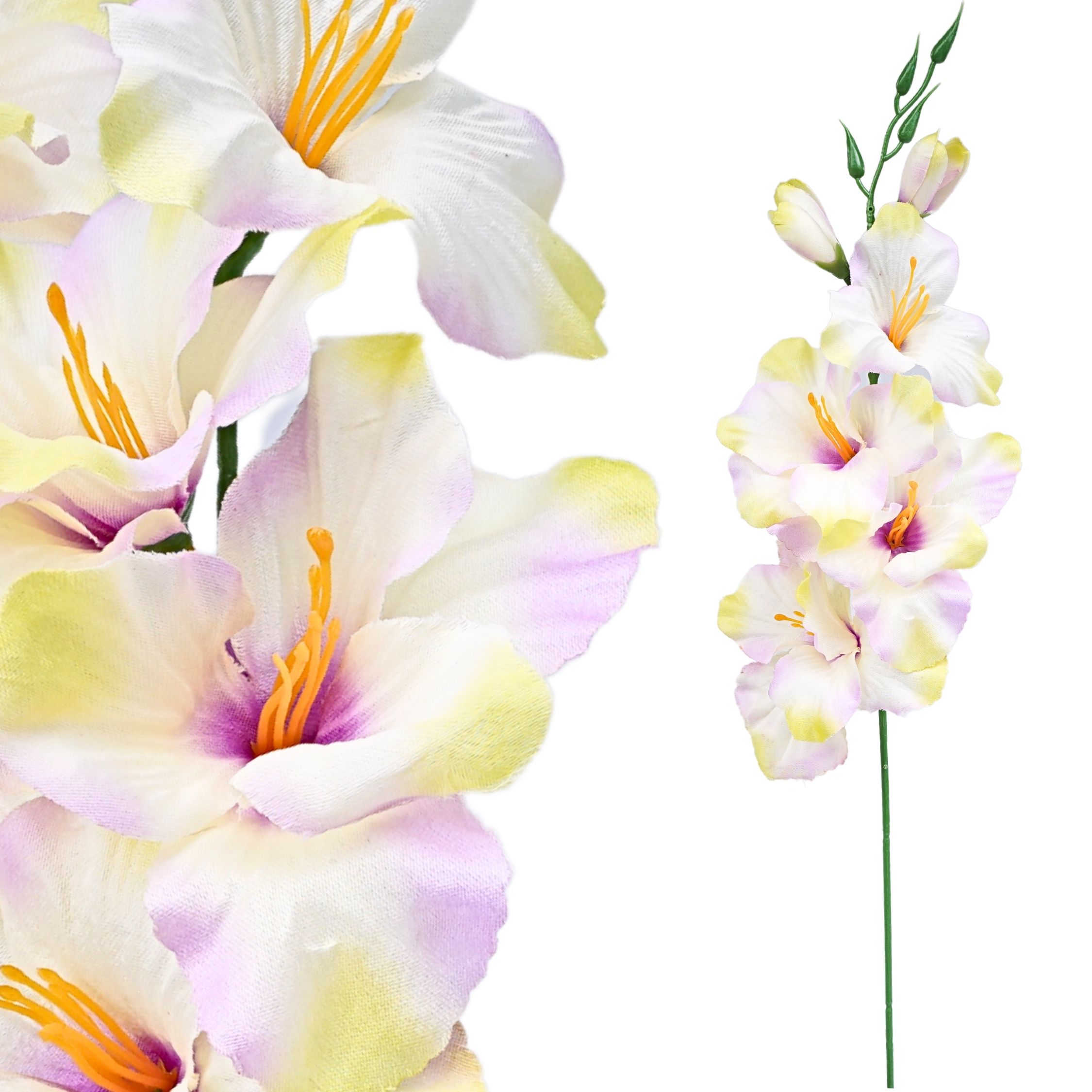  Mākslīgais zieds orhideja zars dekoratīvs rotājums florists pik 62cm