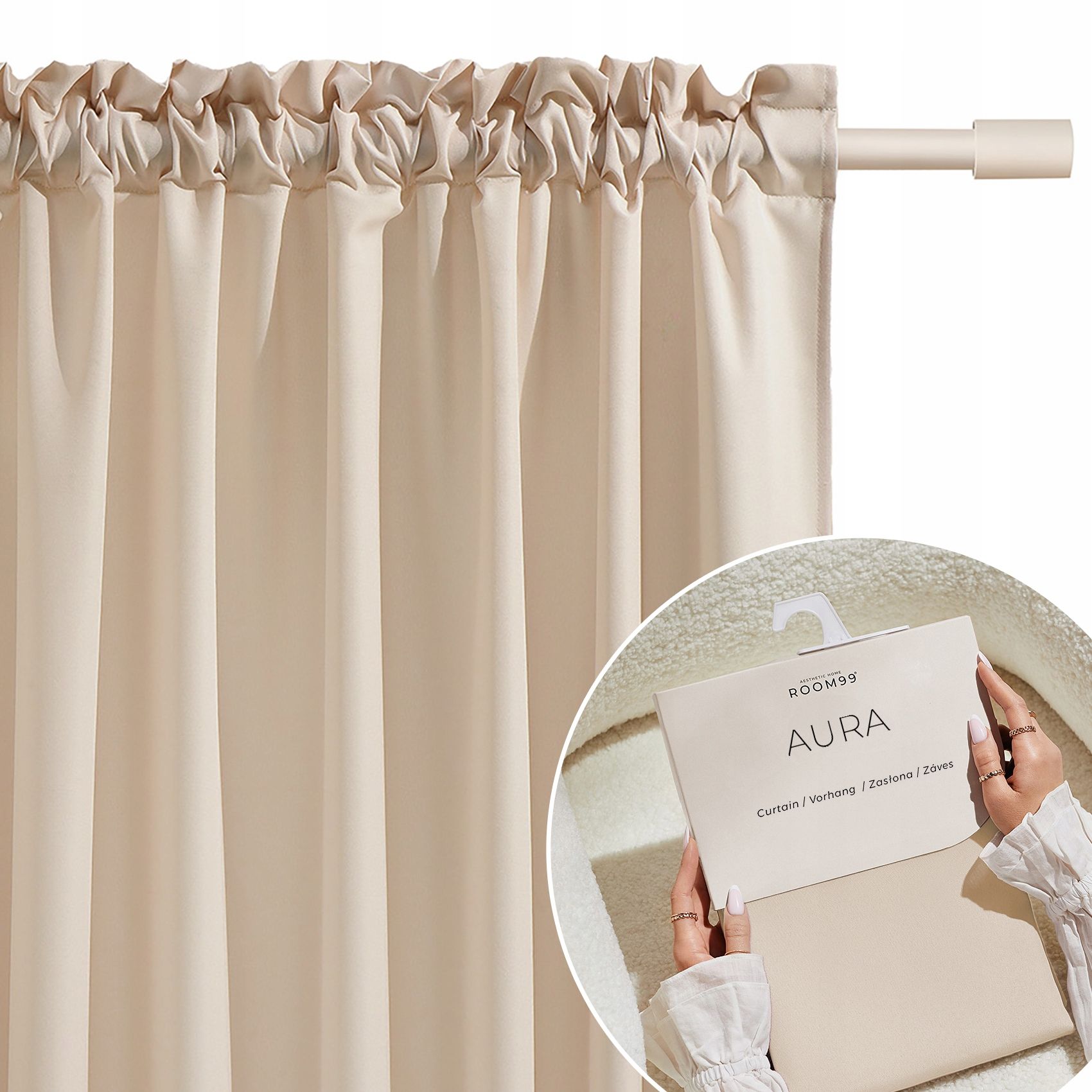  Curtain ready for the living room on the ribbon teeth tunnel 140x240 aura size indian
