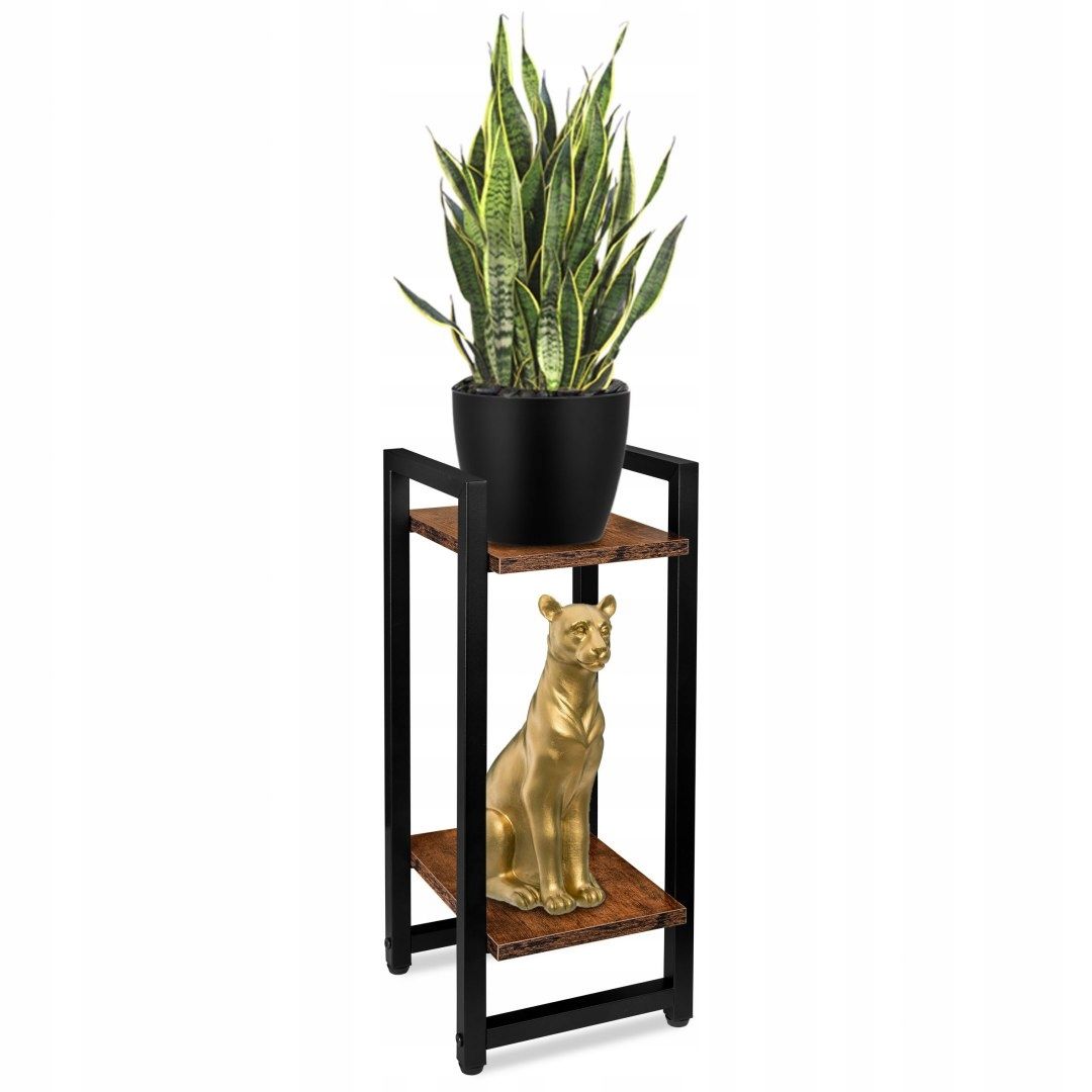  Stovas gėlėms lofto stiliaus piatto rustic 40 cm juodas