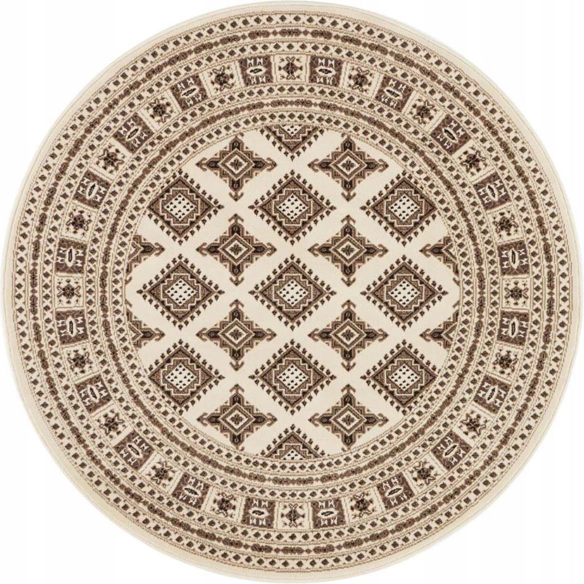  Round carpet for the living room 140cm , soft italian ,green creamy pattern mandala
