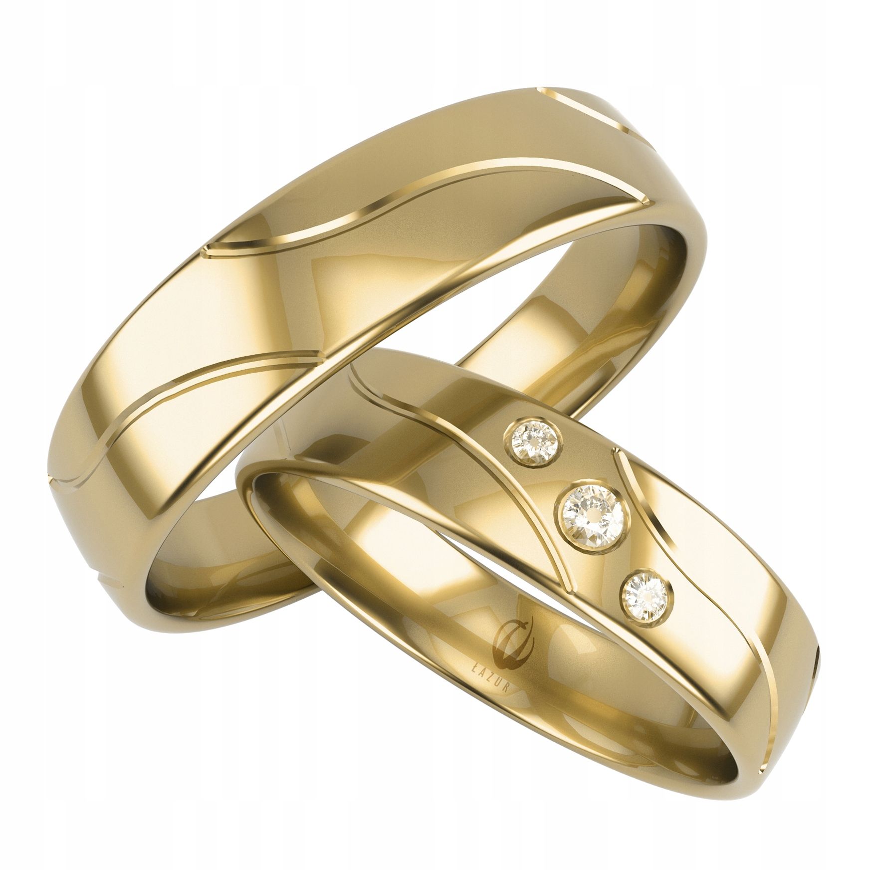  Golden eheringe mit herzmotiv pr.0,585 breite 5 mm