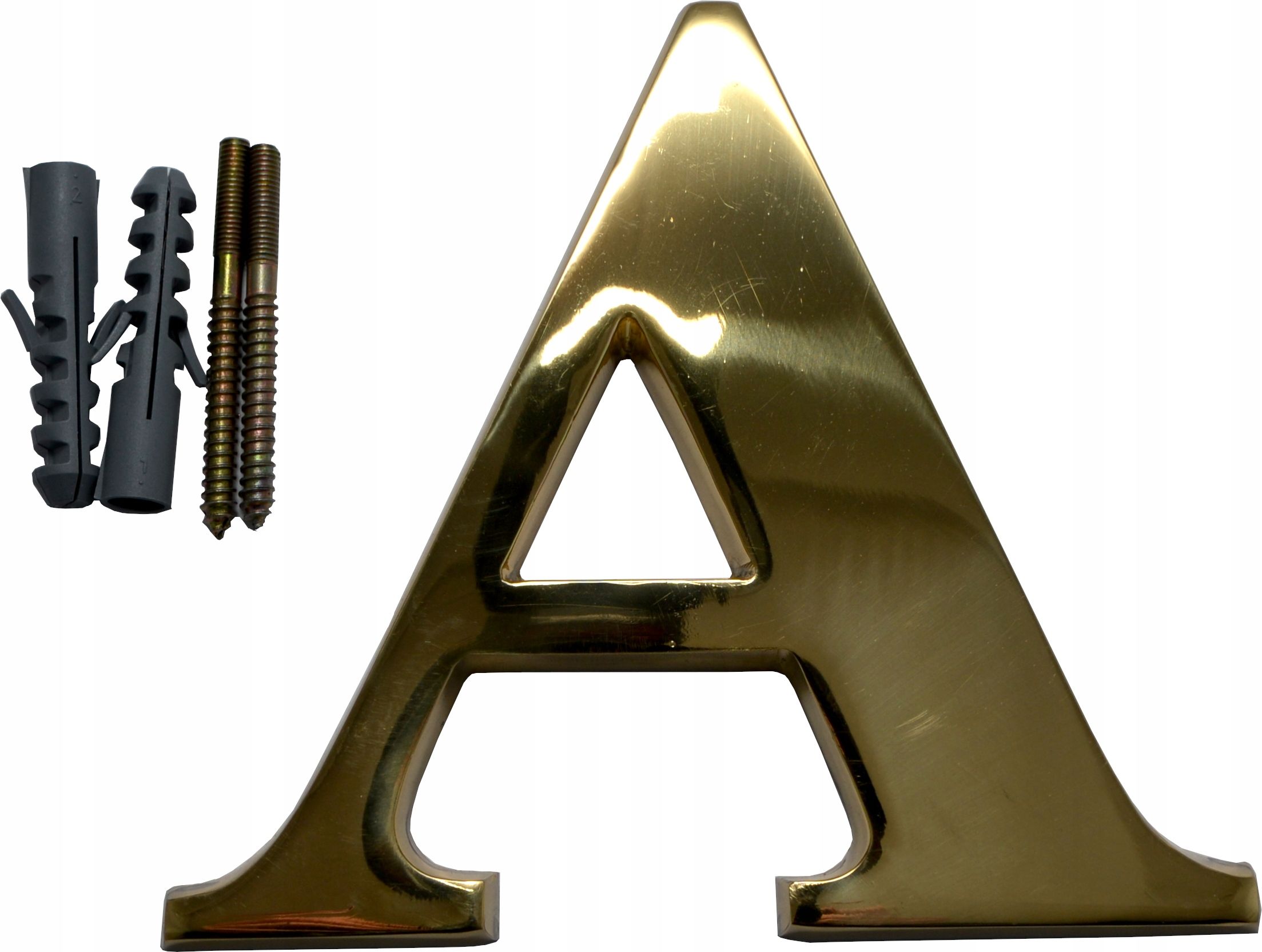  Raidė žalvarinė golden ant namo 14 cm