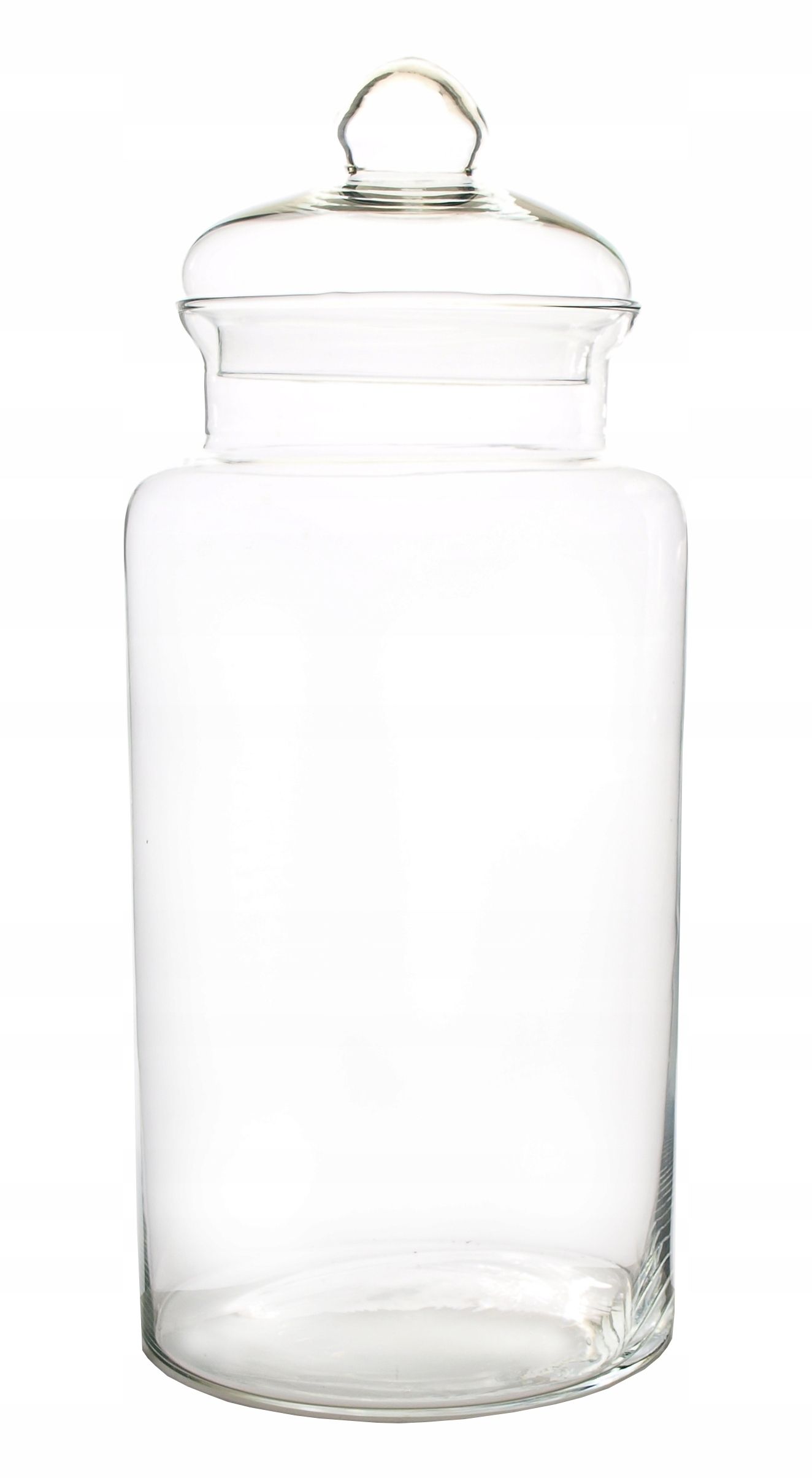  Vāze jar jar clear s-h19 cm + vāks glāze