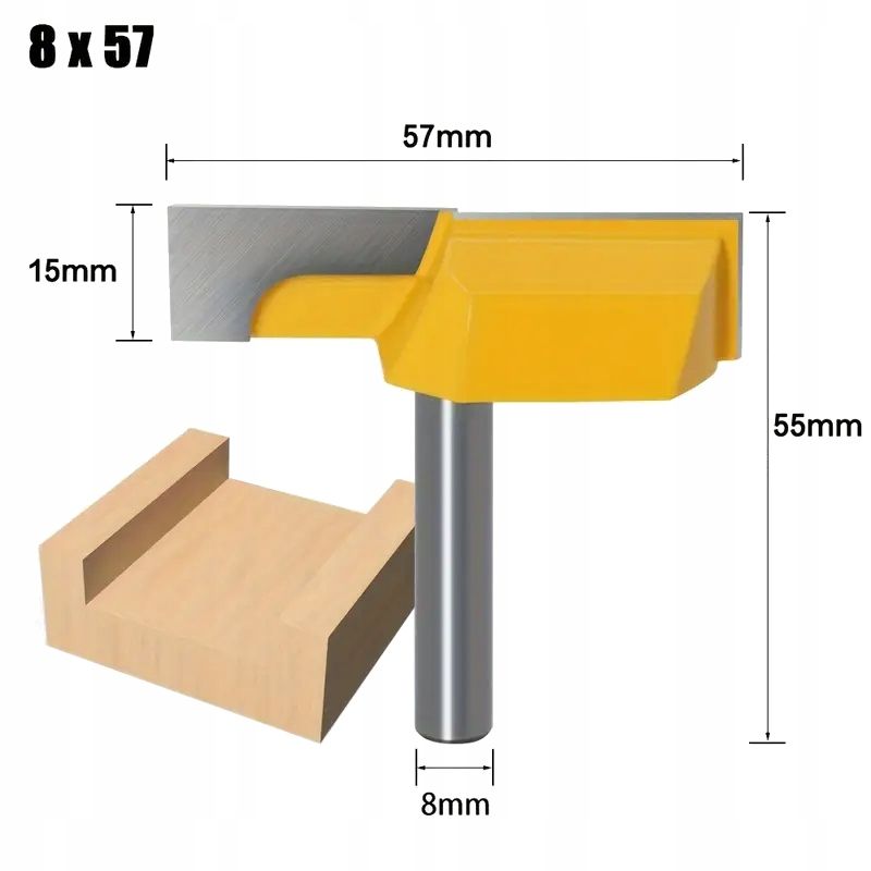  Frees planeerimise jaoks strugania puidu jaoks mdf 55x57mm südamik 8mm
