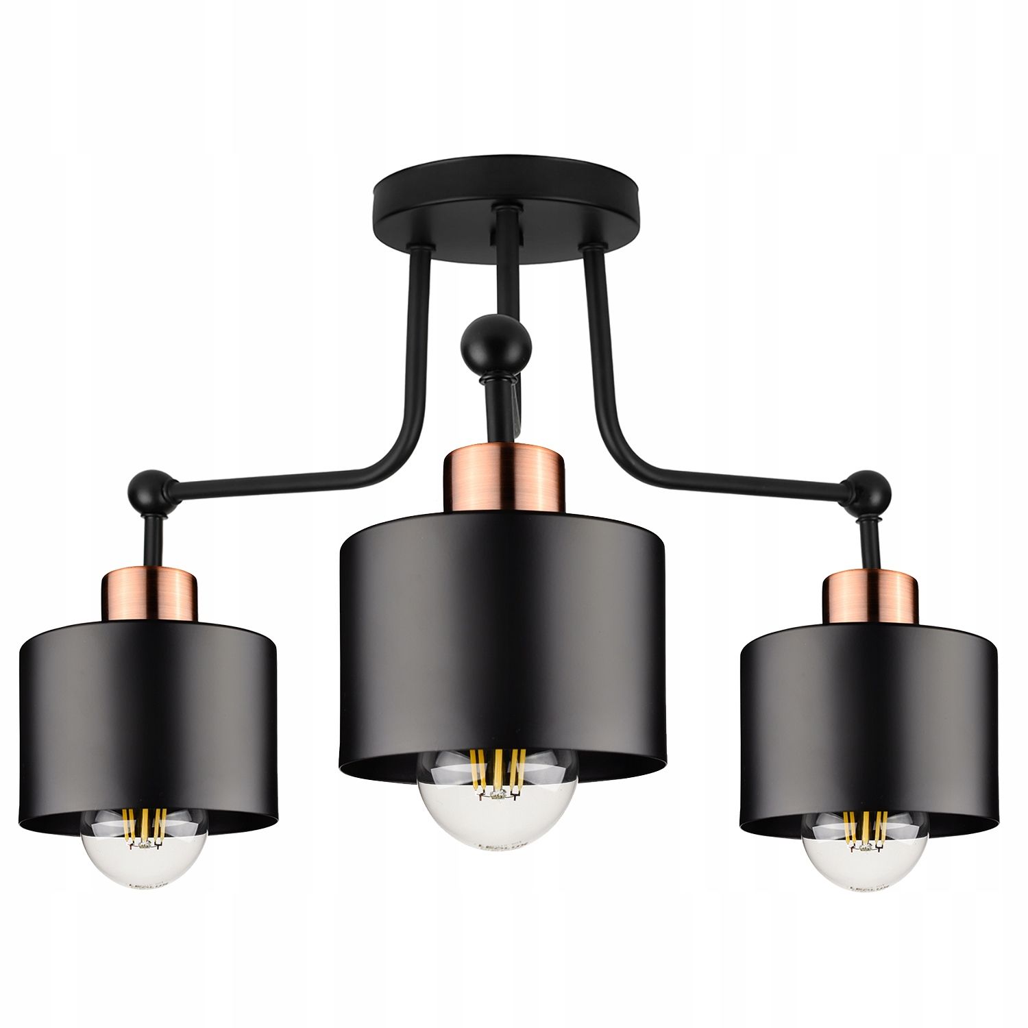 Ceiling lamp hanging lamp golden white modern 3x e27 for the living room