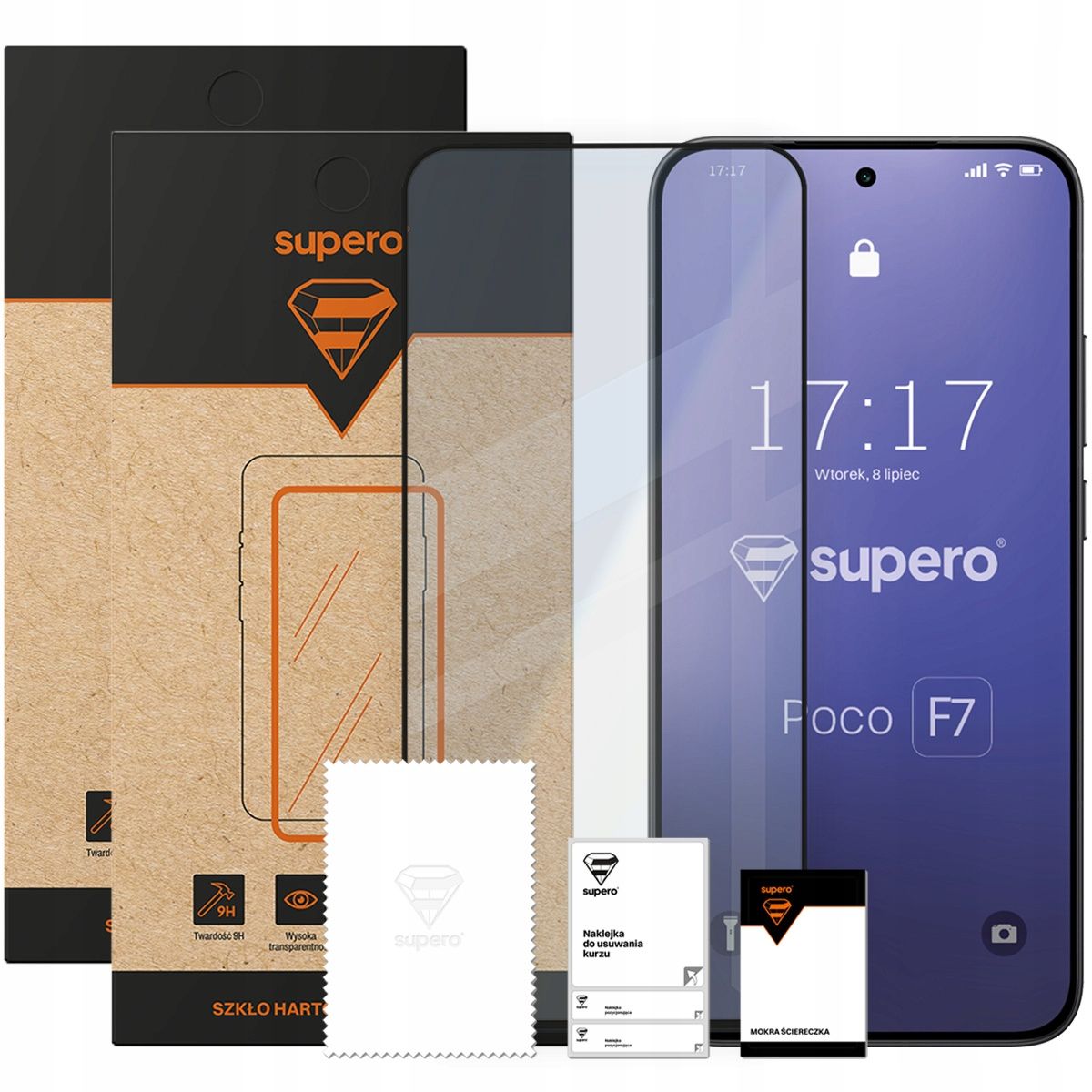  2x tempered glass supero - poco f7 glass full screen thin glass 9h