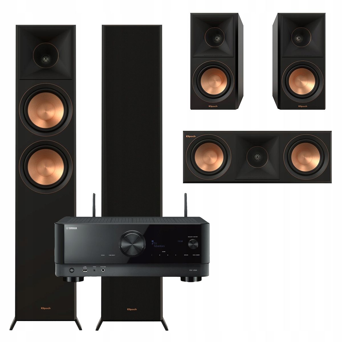  Klipsch rp-8000f ii + cs-18c + rp-504c + 500sa + rp-1200sw množina kiná 7.1
