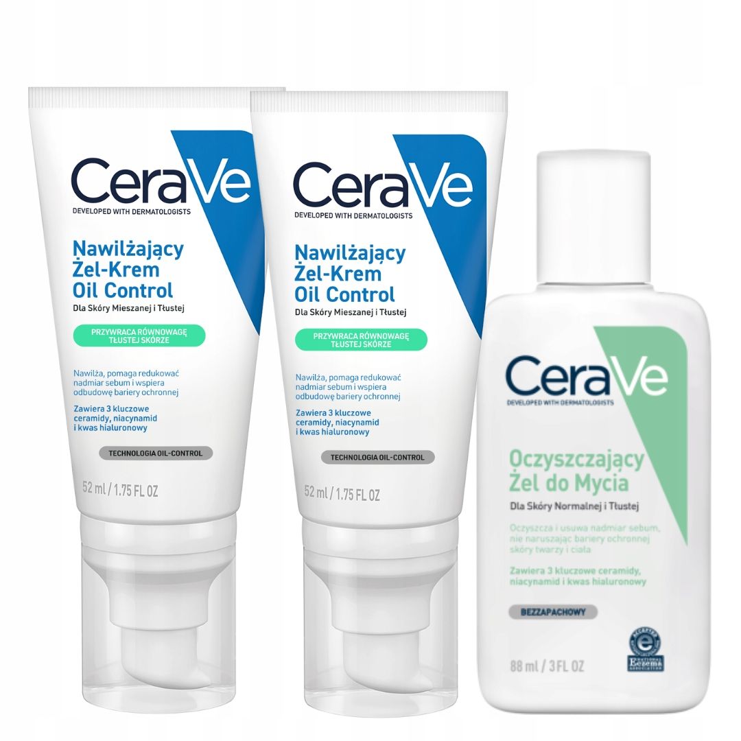  Cerave feuchtigkeitscreme gel-creme oil control + feuchtigkeitscreme gesichts spf 50