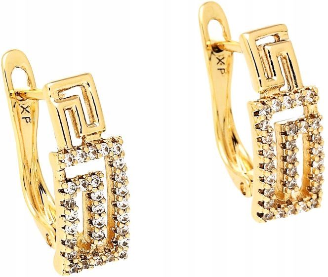  Náušnice ženský chirurgická oceľ nehrdzavejúci lekársky zlato 18k 1,7cm\0,8mm