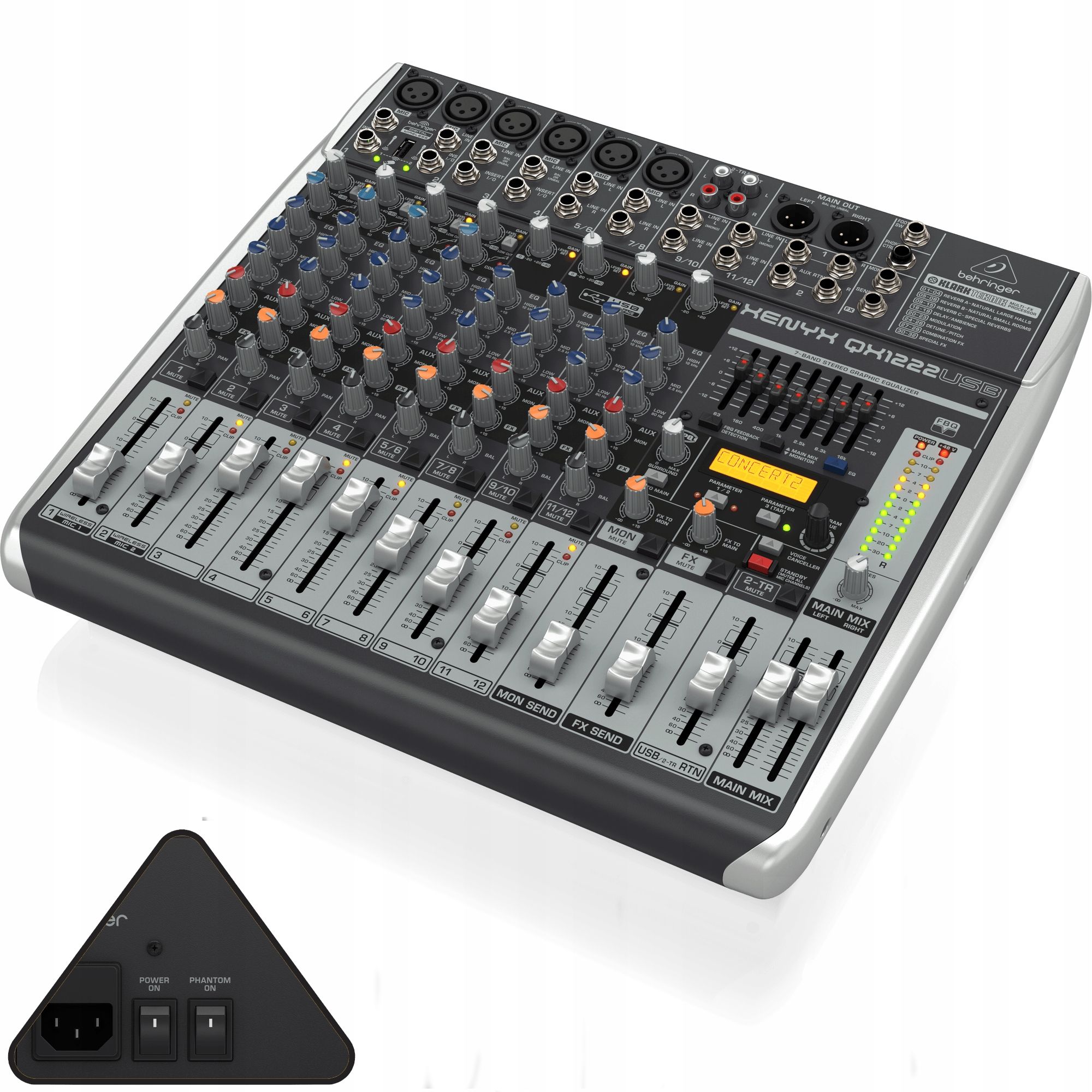  X1204usb mikseris garso 12-kanalų su usb behringeris