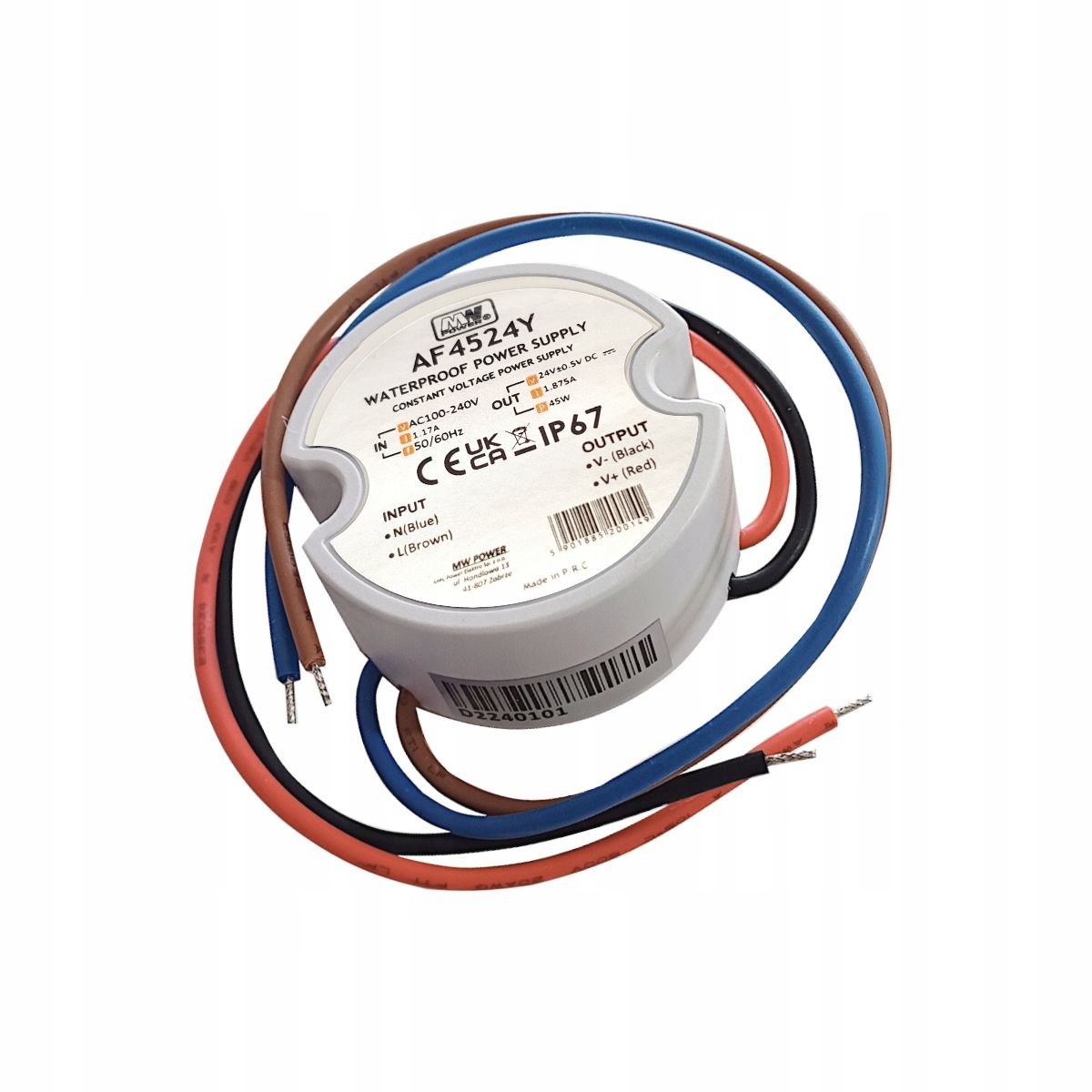  Zdroj energie 45w 24v/dc krytí ip67 krabice 1,87a af4524y spínaný zdroj