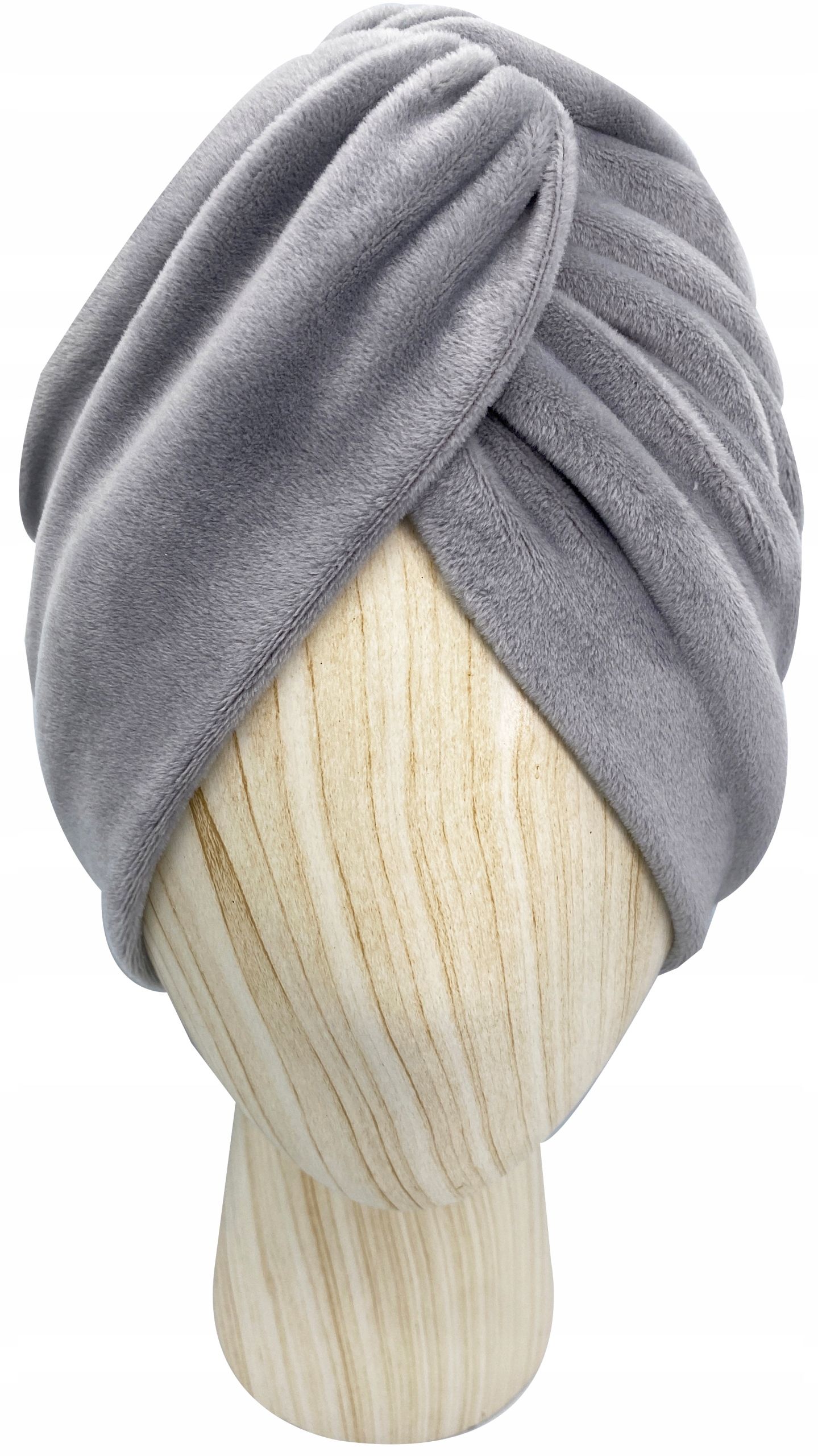  Czapka turban velúr dvojvrstvové velvet zamat brazowy čokoláda