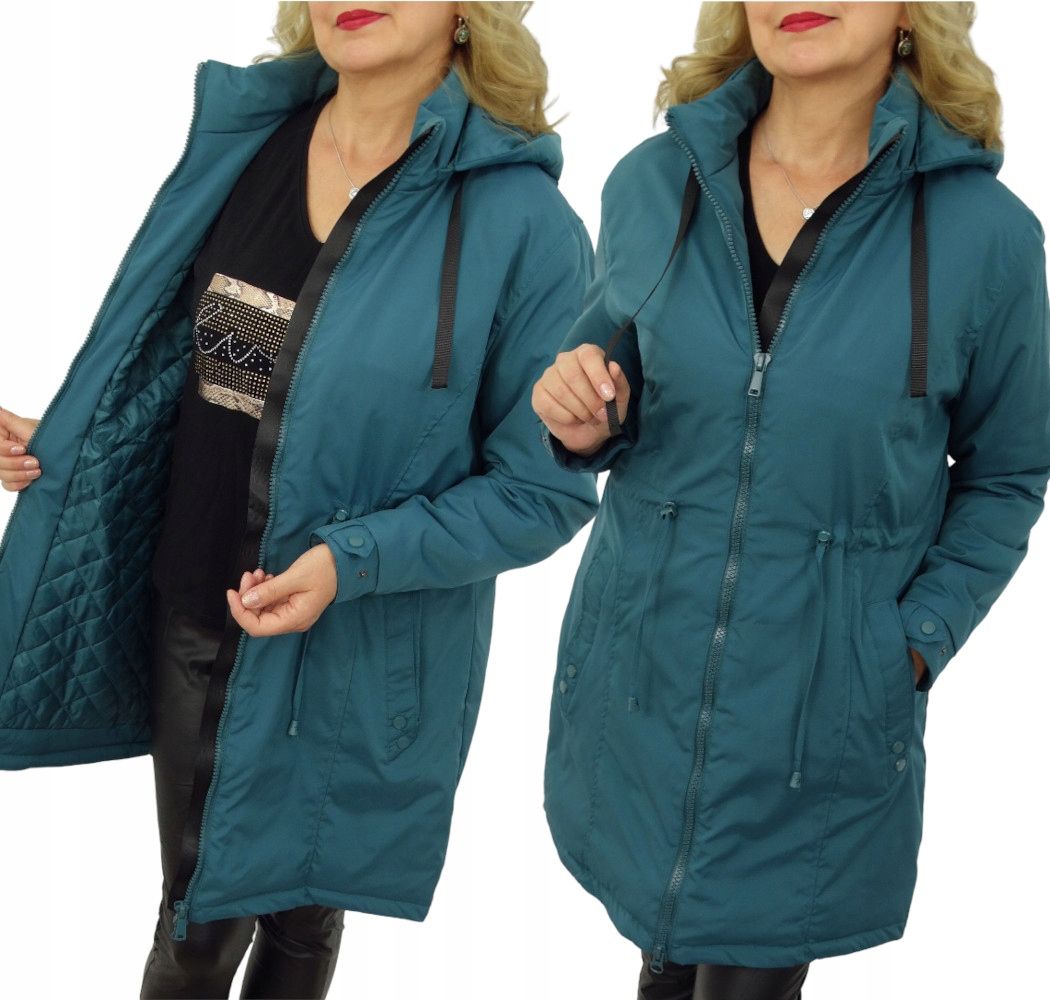  Bundy pre ženy prechodný bundu zahriaty odnímateľné kapucňa olivia 42 xl