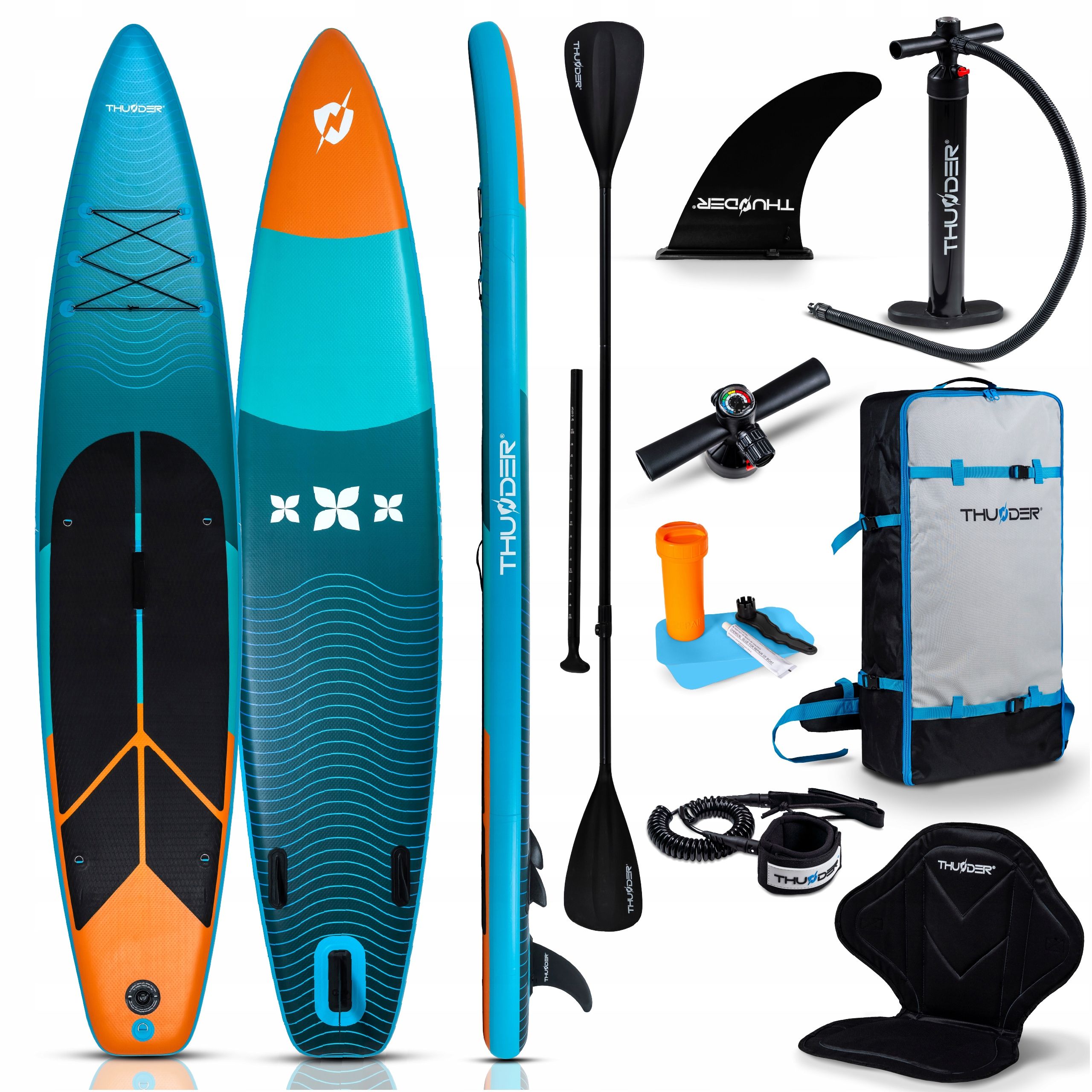  Sup lenta pripučiama plaukimui paddle board 365 cm sėdynė gopro thunder