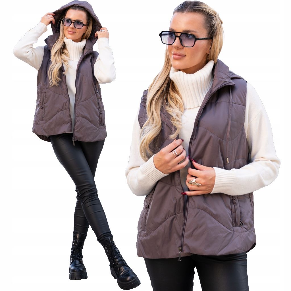  Daria free short quilted vest vest attraction waves black
