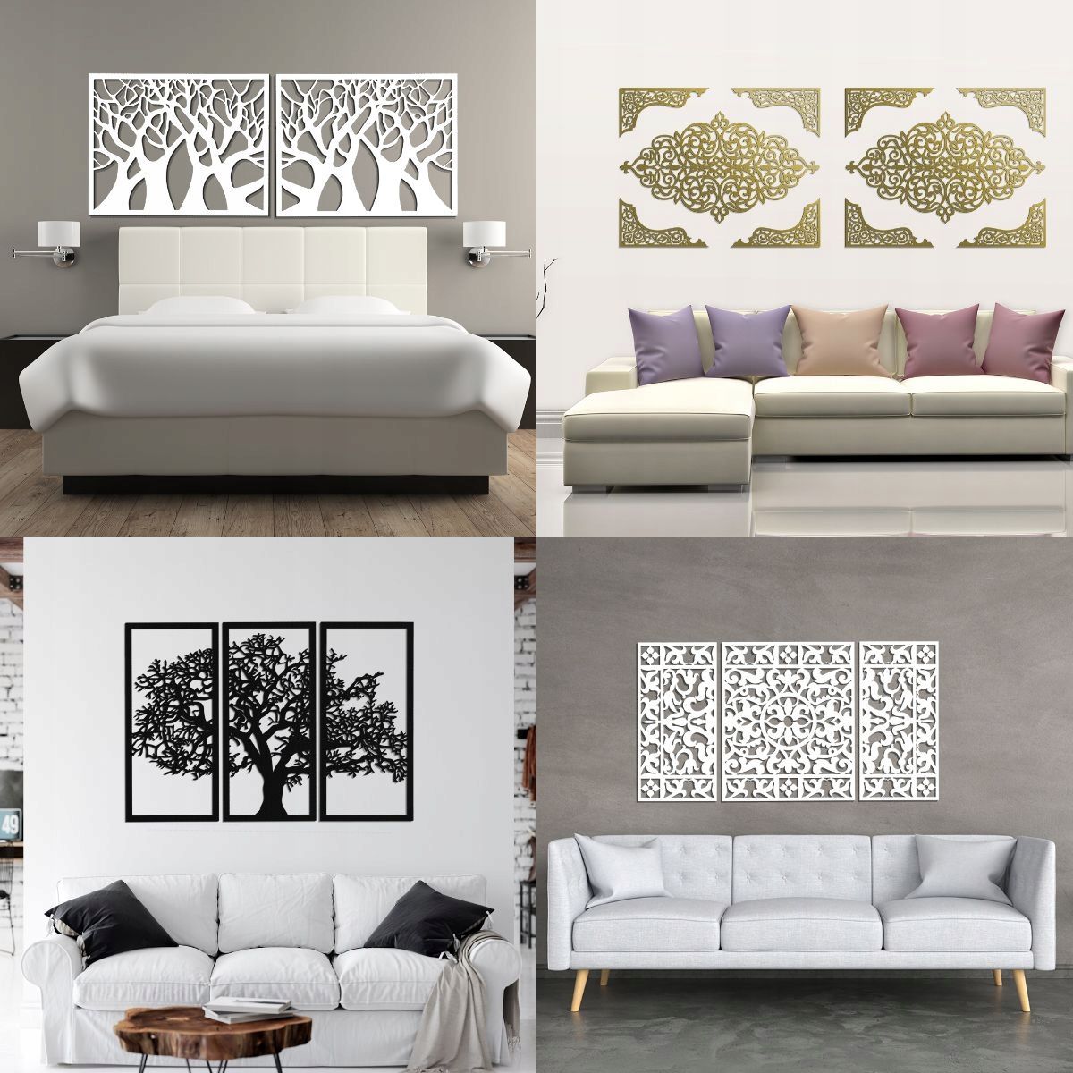  Plāksnes azurowe-ozdoba piestiprināms pie sienas 3 d, rozete, mandala