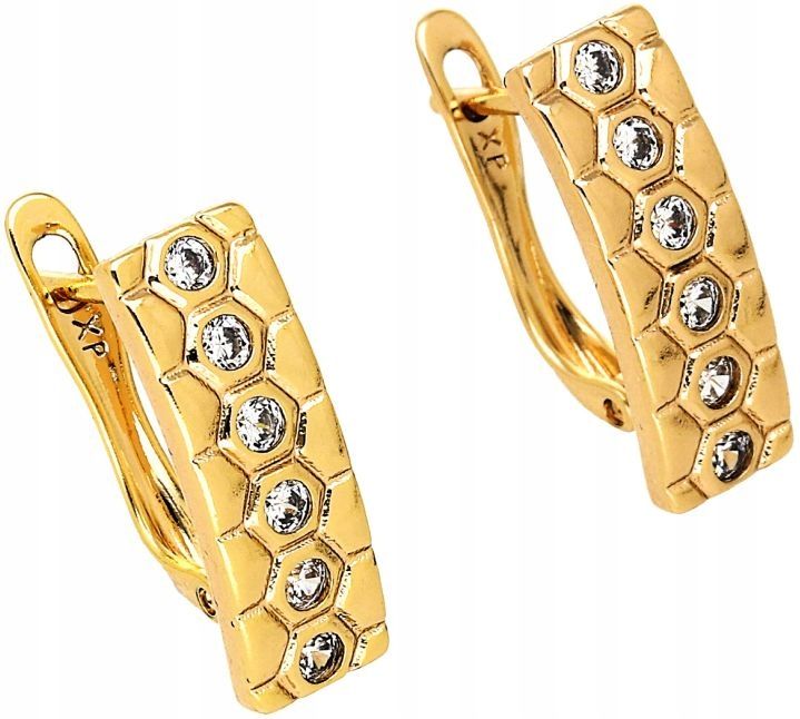  Náušnice ženský chirurgická oceľ nehrdzavejúci lekársky zlato 18k 1,7cm\0,8mm