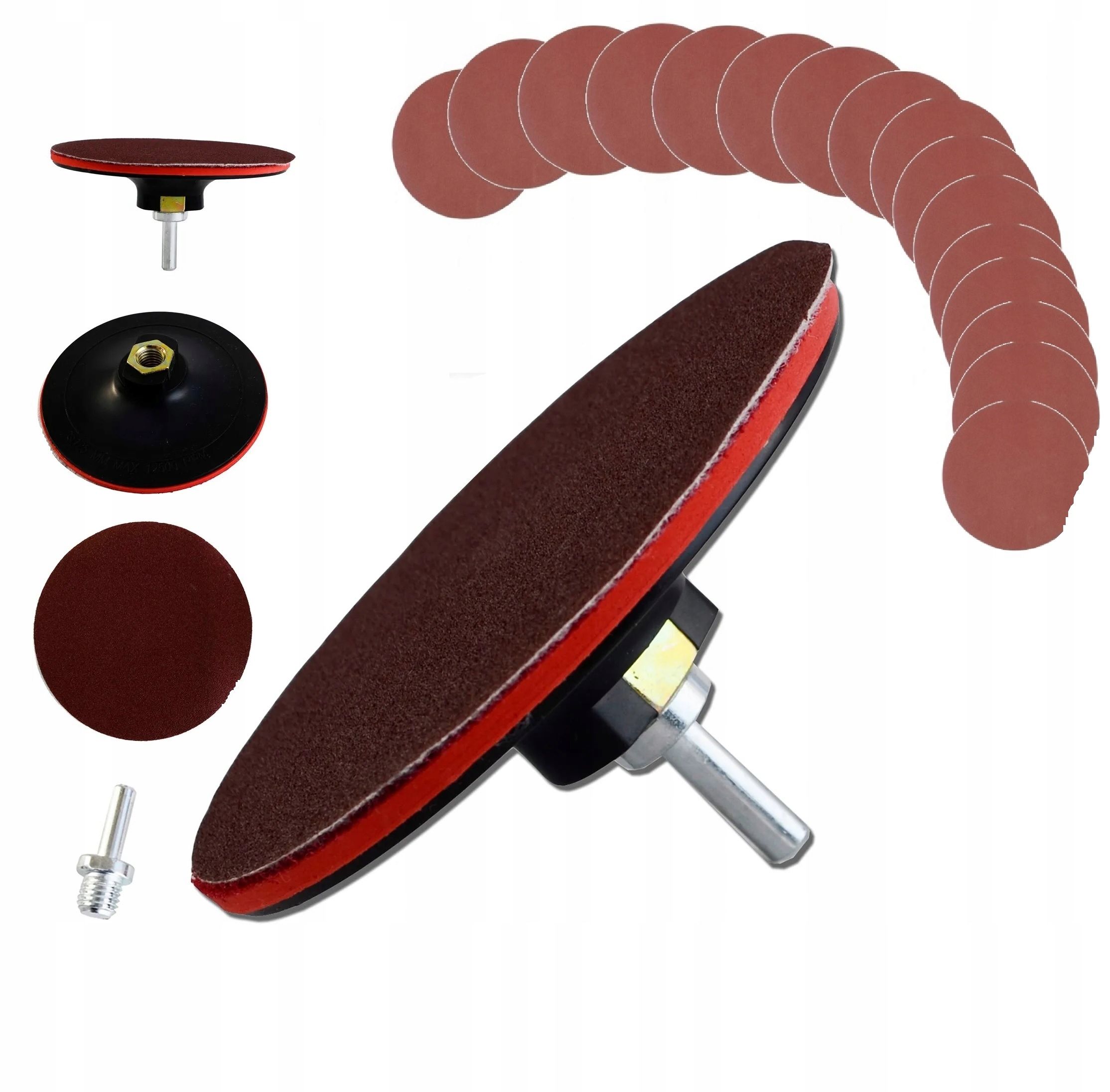  Disk with velcro strap 125 szlifierke drill+ paper x16