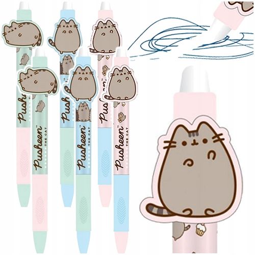  Pusheen erasable pen abrasive automatic blue - 2 pcs.