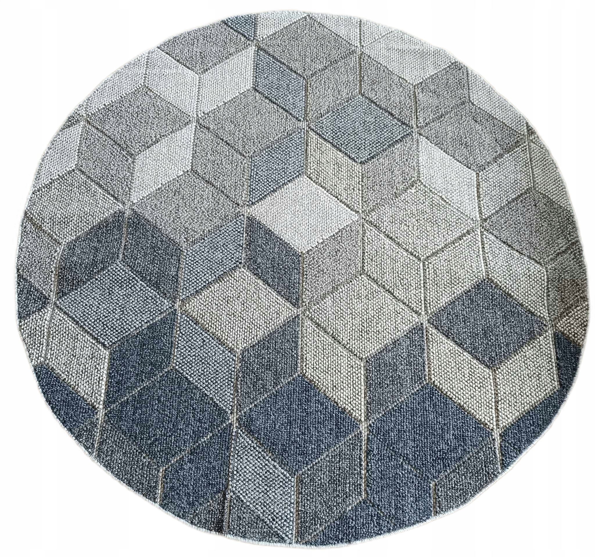  Round carpet for the living room 140cm , soft italian ,green creamy pattern mandala