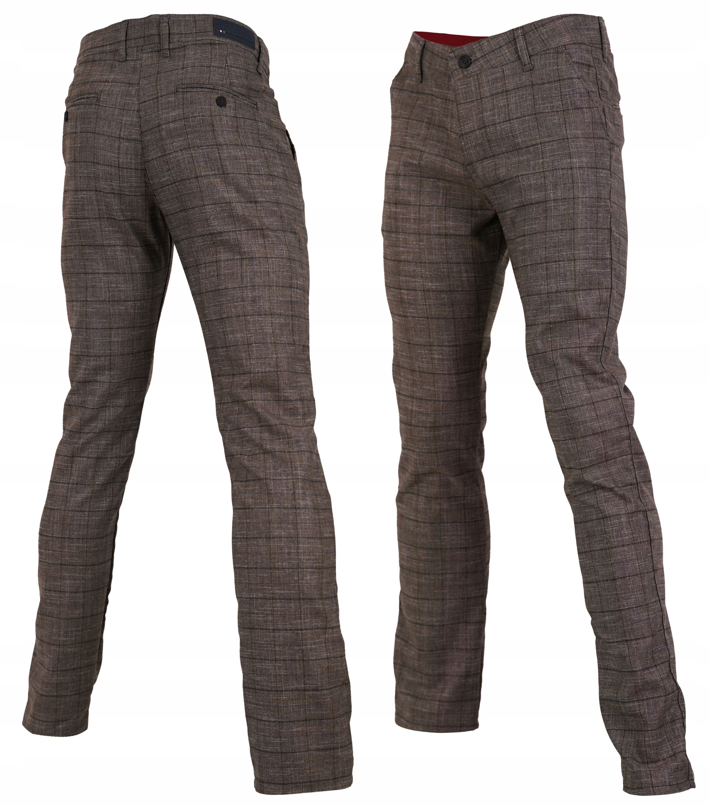  Herrenhosen kariert elegant grau 32 86-88