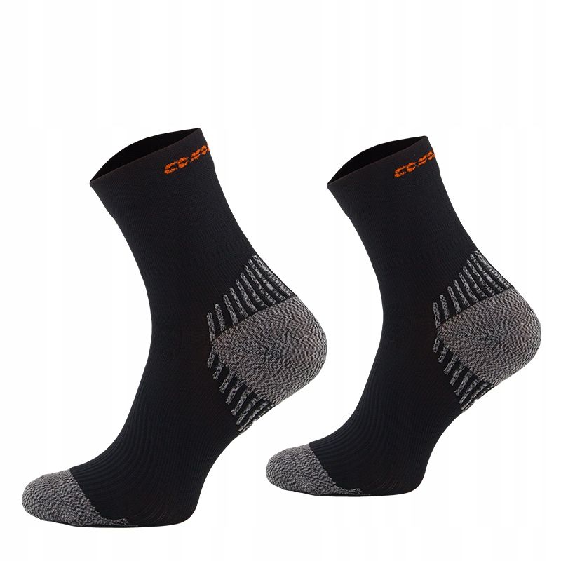  Socken compress running socks short comodo run6 neon orange farbe größe 43-46