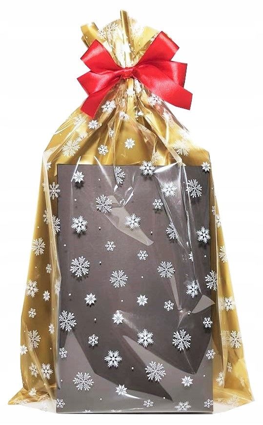  Tašky celofán plast dárek slavnostní santa claus 25x40 10 ks.