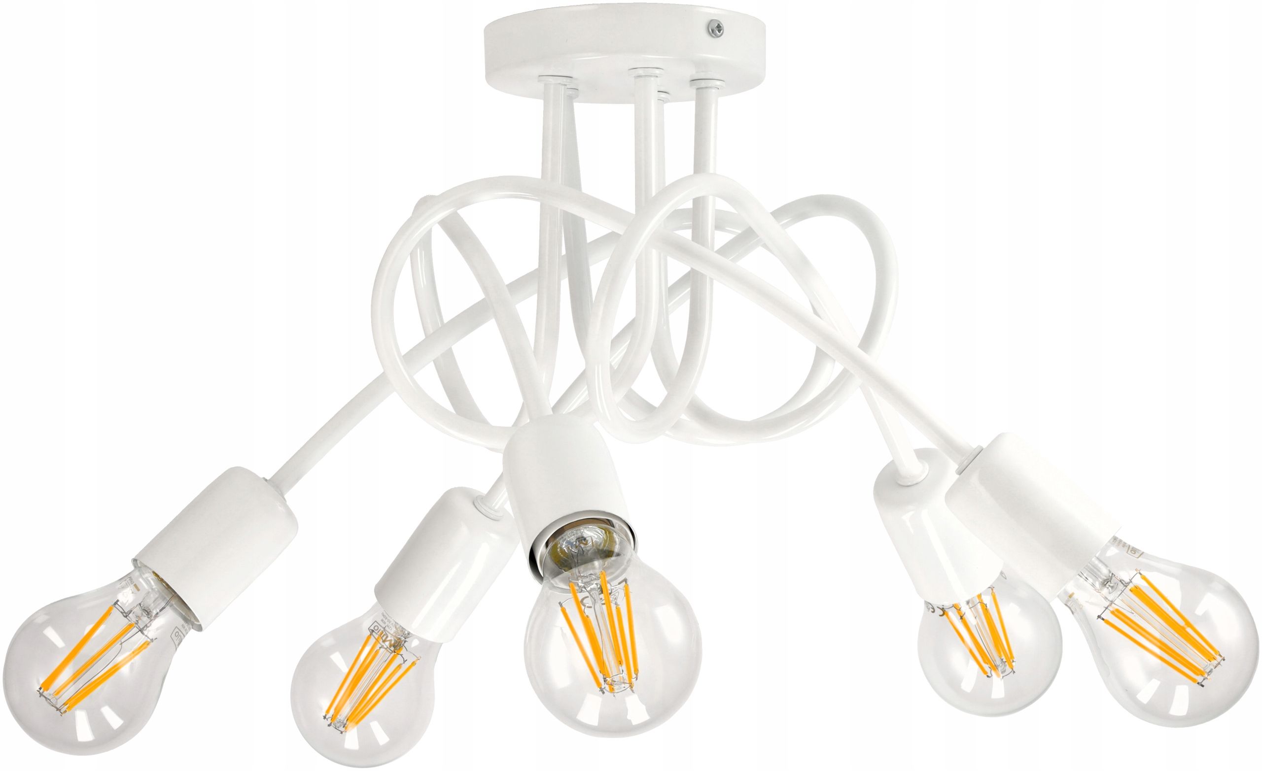  Pendant ceiling light zawijana loft style 2xe27 white for the living room kitchens