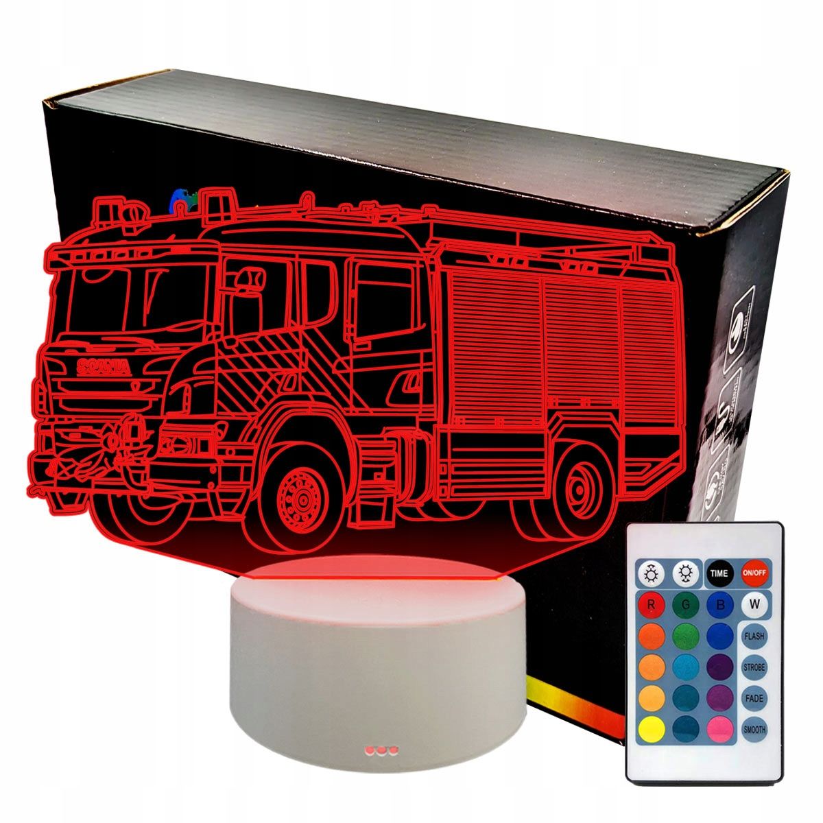  Noční světlo elektrický skútr 3d lampy led