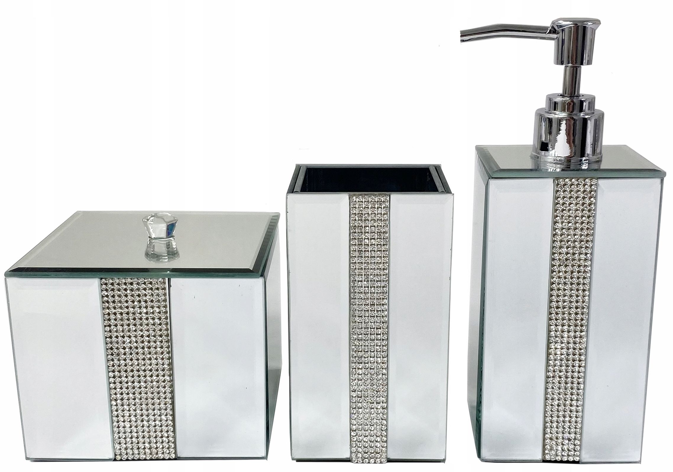  Bathroom set dispenser for soap cup silver bj2