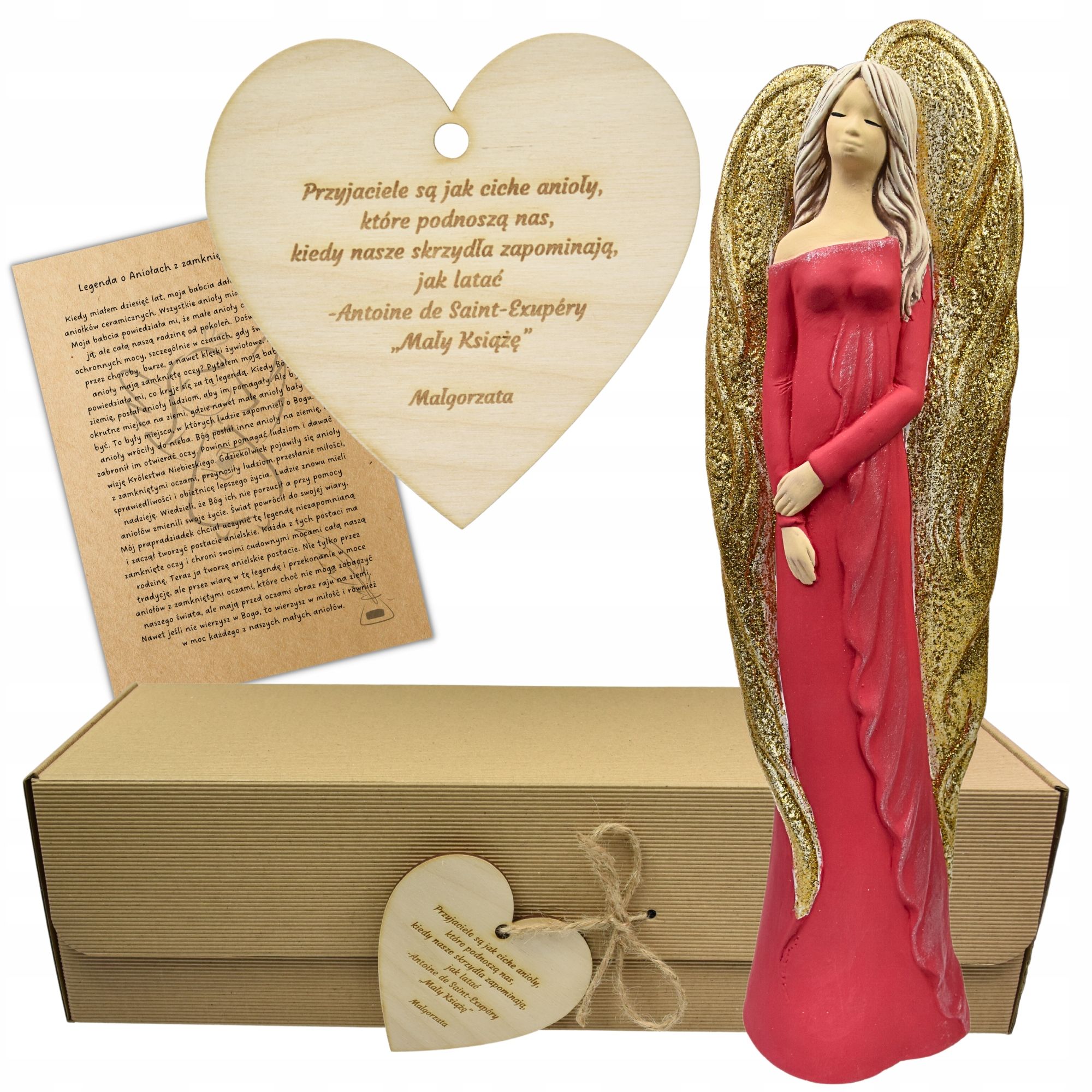  Angel figurine large adornment gift colour engraving