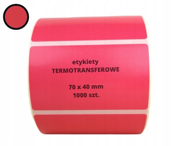  Fi 50 okrúhle červený lepiace štítky 1000