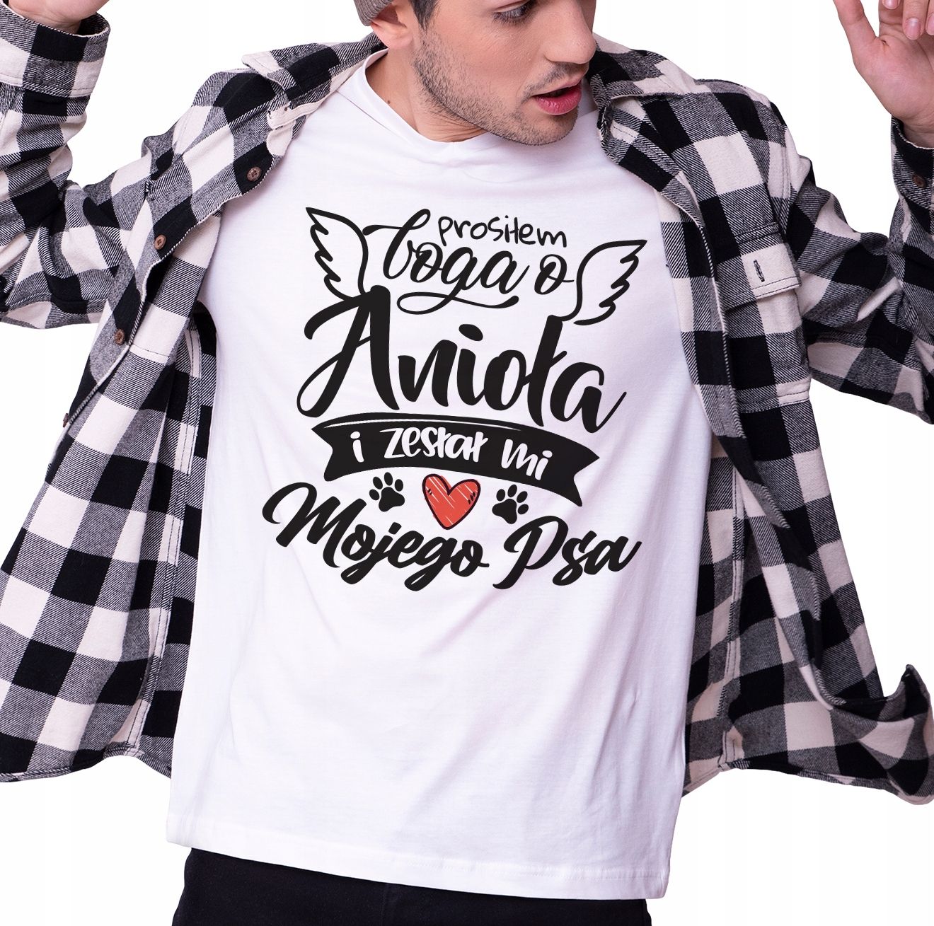  T-shirt mit katze sie potknal muster geschenk l