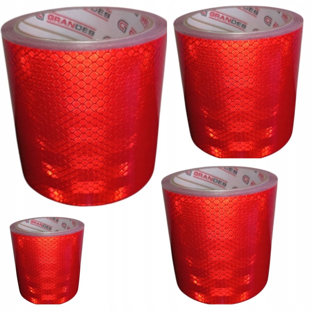  Reflective tape mikropryzmatycza red color warning warning 100mm 5m